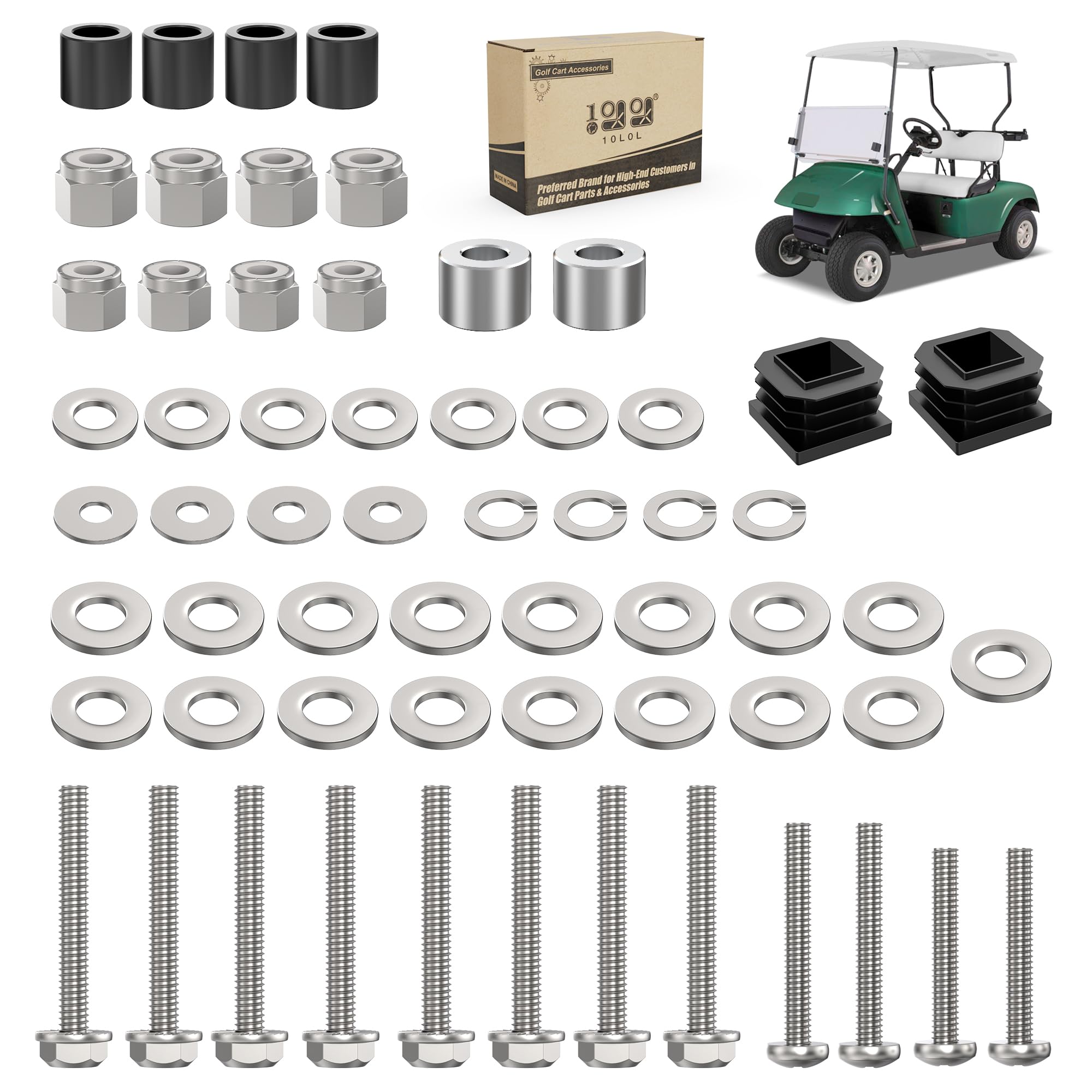 Amazon.com : 10L0L Golf Cart Front Suntop Hardware Kit for EZGO