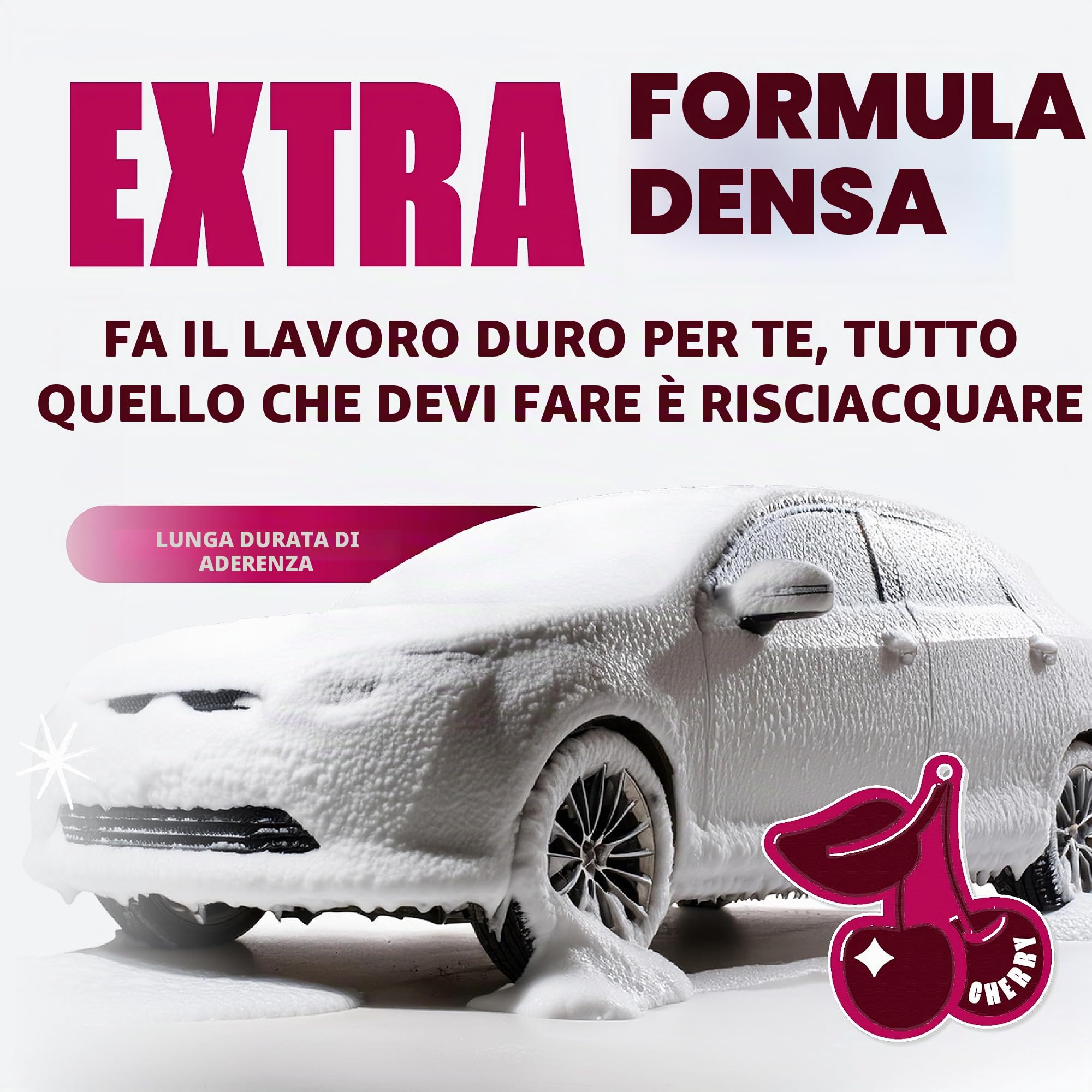 Dirtbusters - Shampoo detergente con cera ad alta brillantezza e profumo di caramella alla ciliegia, 5 litri di neve schiuma per la pulizia e il servizio di parcheggiatore professionale (1)