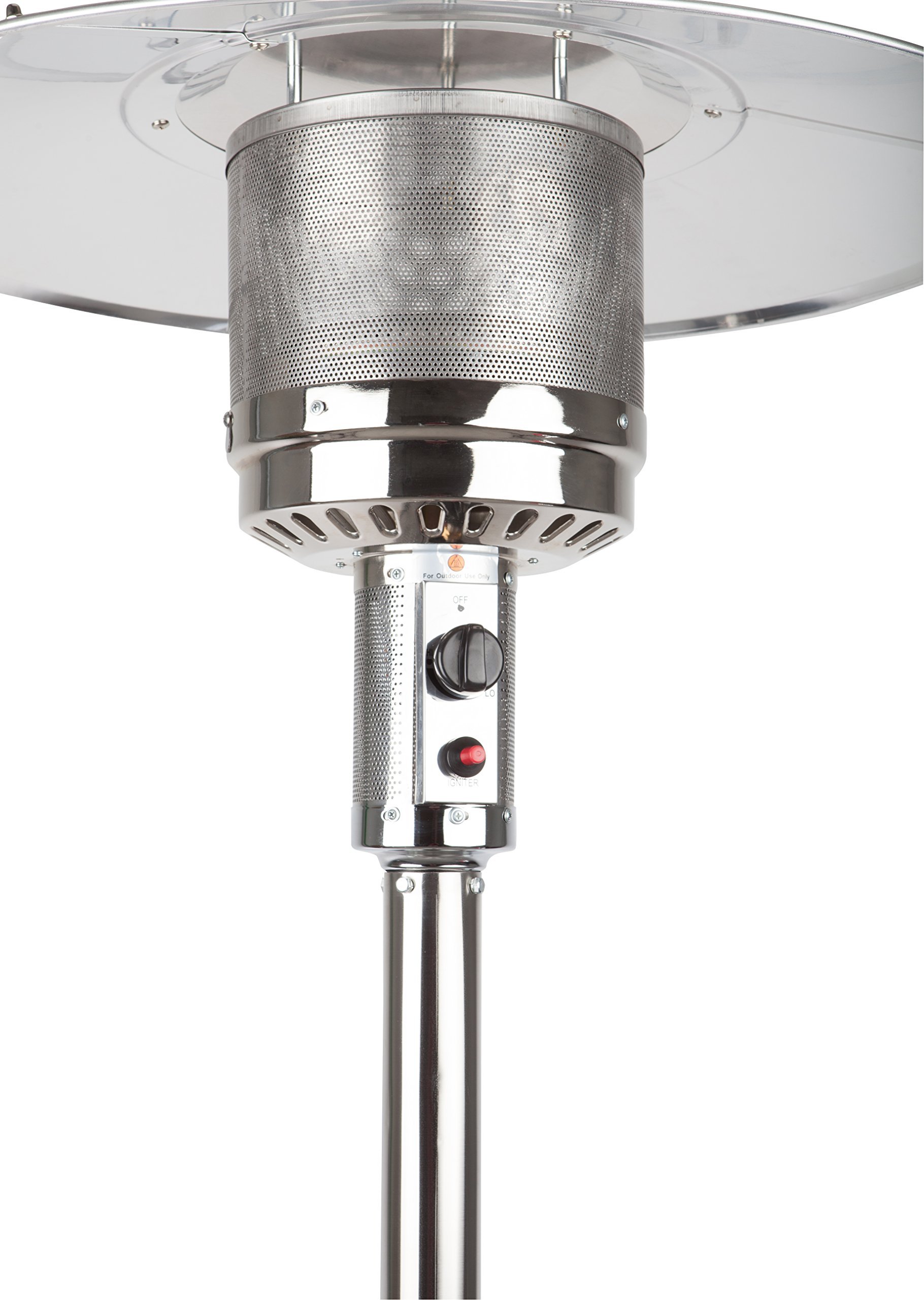 Amazon.com : Amazon Basics Stainless Steel, Commercial, Propane 46,000 BTU, Outdoor  Patio Heater with Wheels, Stainless Steel u0026 Stand-Up Patio Heater Cover Set  : Patio, Lawn u0026 Garden