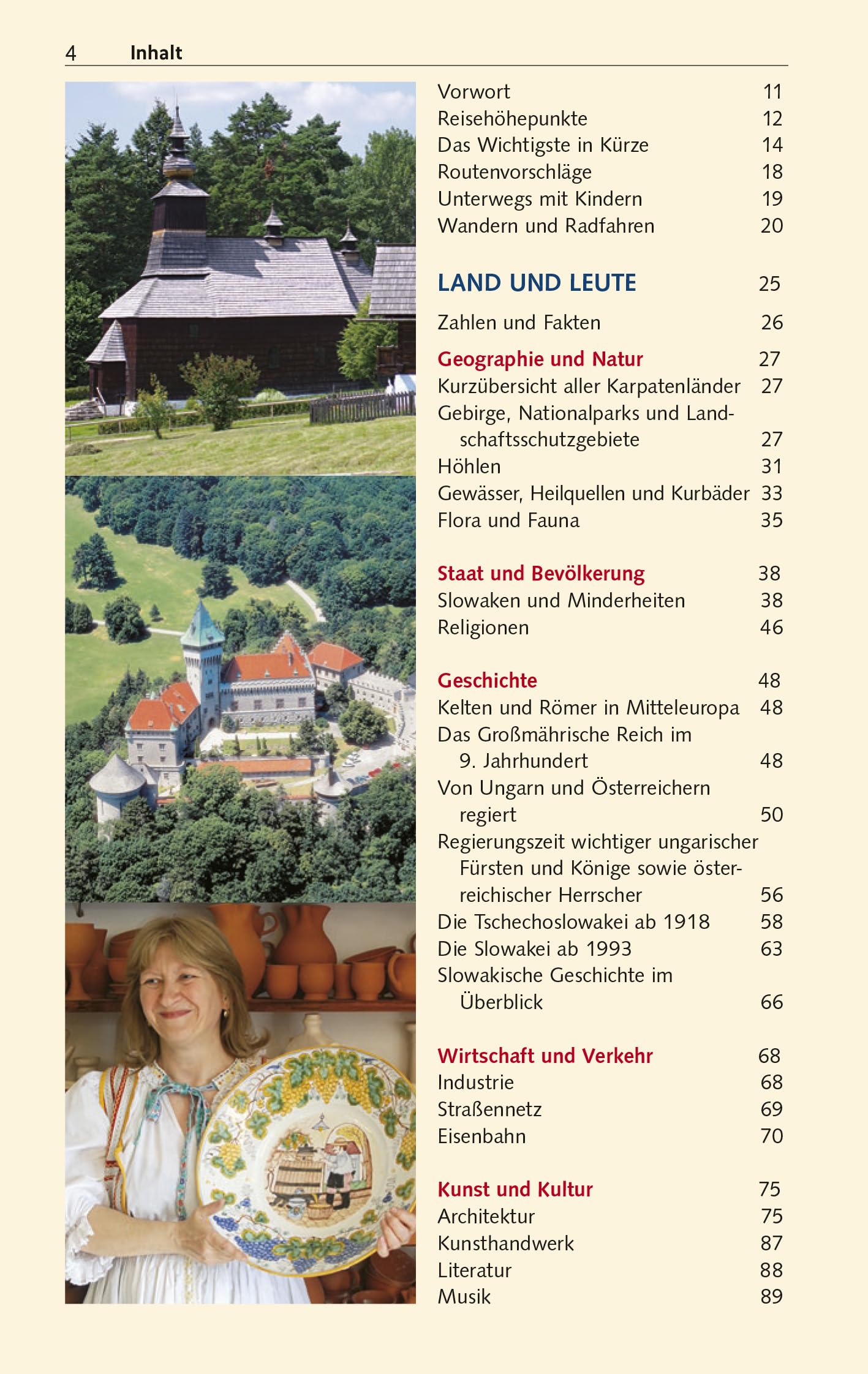 TRESCHER Reiseführer Slowakei: Unterwegs zwischen Donau und Beskiden. Mit Bratislava, Kleinen Karpaten, Hoher Tatra und Donautiefland
