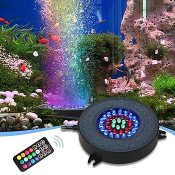 LEDアクアリウム 水槽 バブルテーブル カフェ待合い室にも 最適　スマイル バブル搭載 LED アクアリウム 魚 3匹 インテリア 卓上