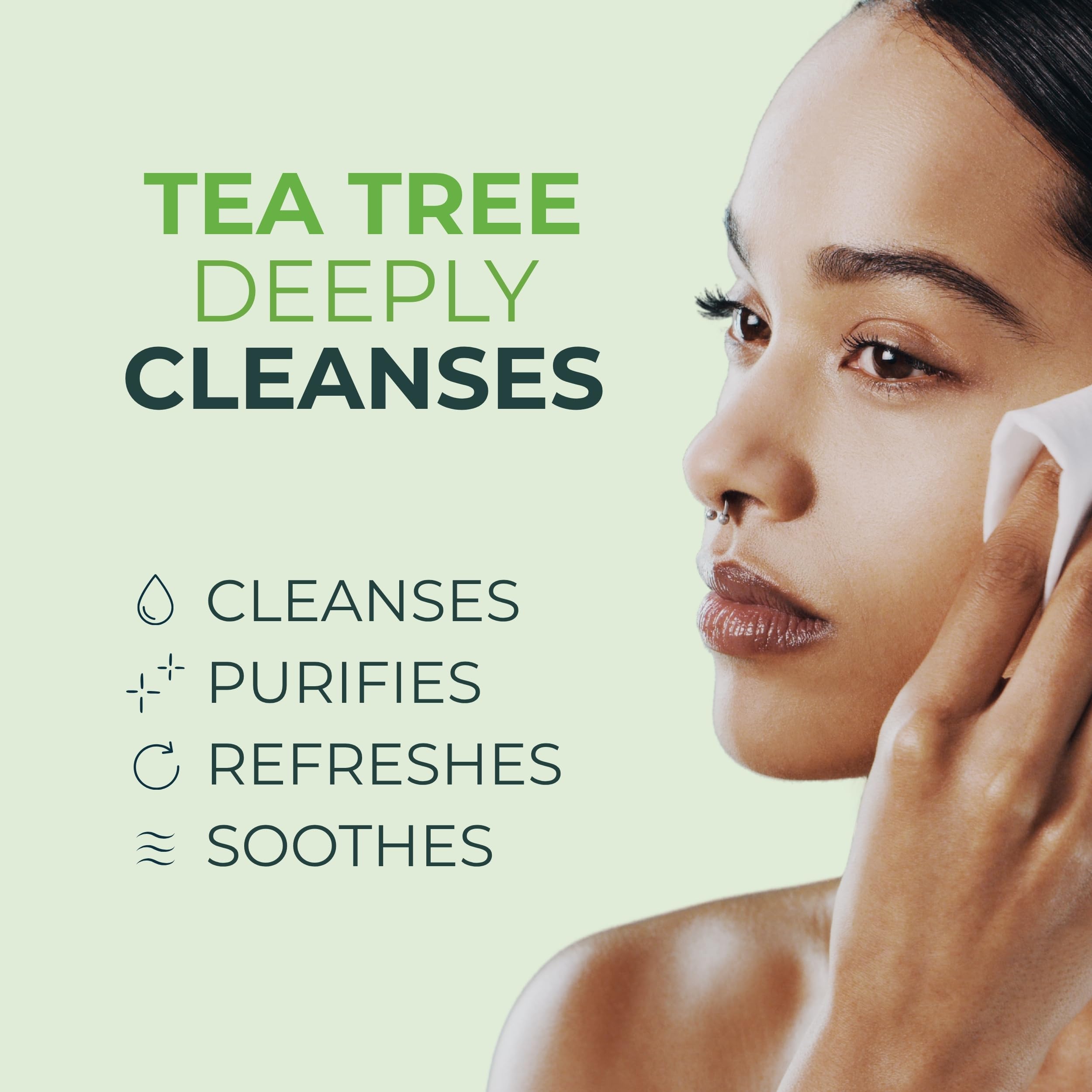 NOVEHA Tea Tree Palpebre Gel Cleanser – Detergente quotidiano a base vegetale con cetriolo, pro-vitamina B5 e acido ialuronico – Detergente rinfrescante per la zona occhi – 50 ml