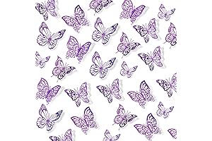 3D Purple Butterflies Wall Decor Stickers