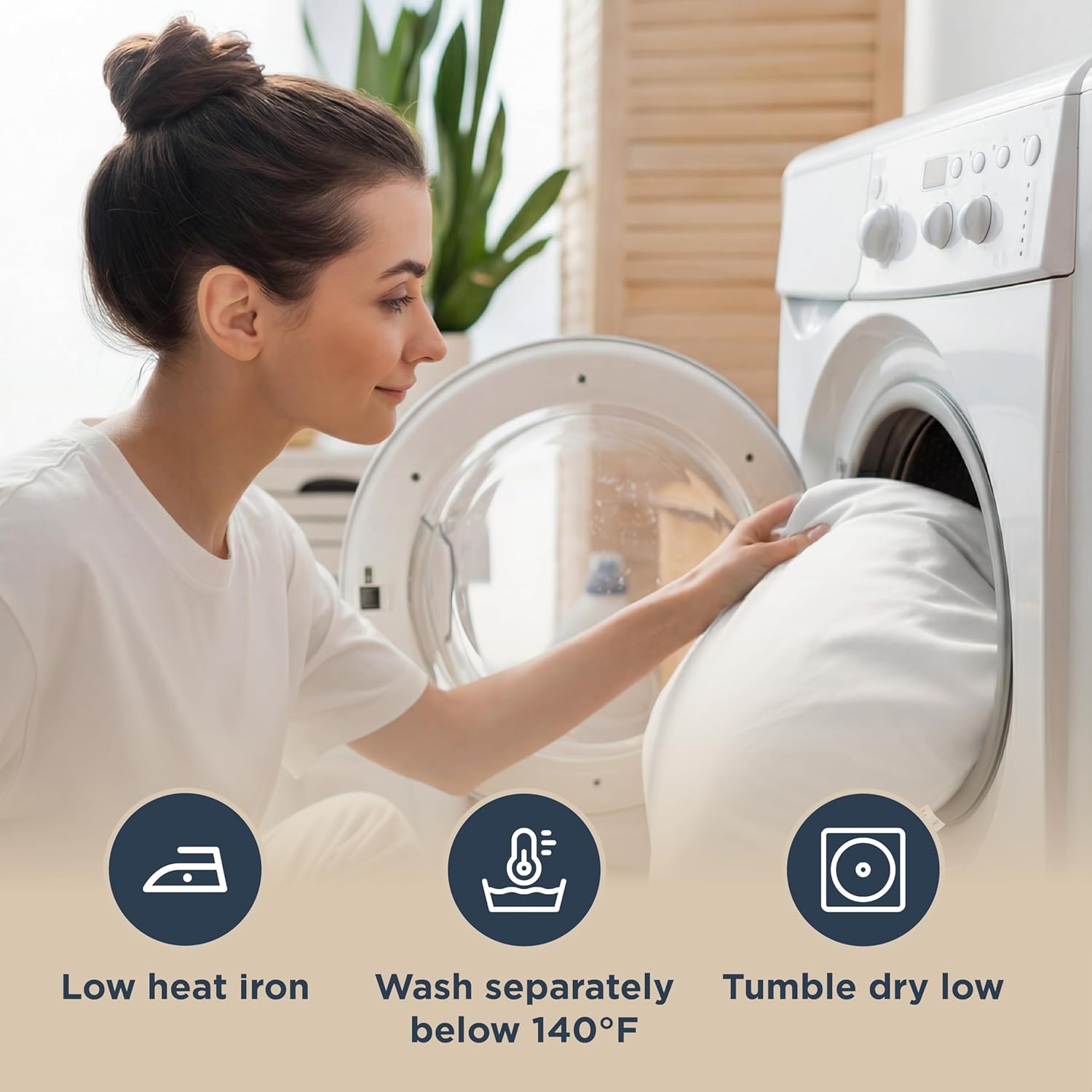 Duvet Cover Set Queen Size Silky Soft Cooling, Rayon Blend from Bamboo, Breathable Durable Bedding for All Seasons, Include 1 Duvet Cover 90"x90" with Zipper & 2 Pillowcases, Bright White