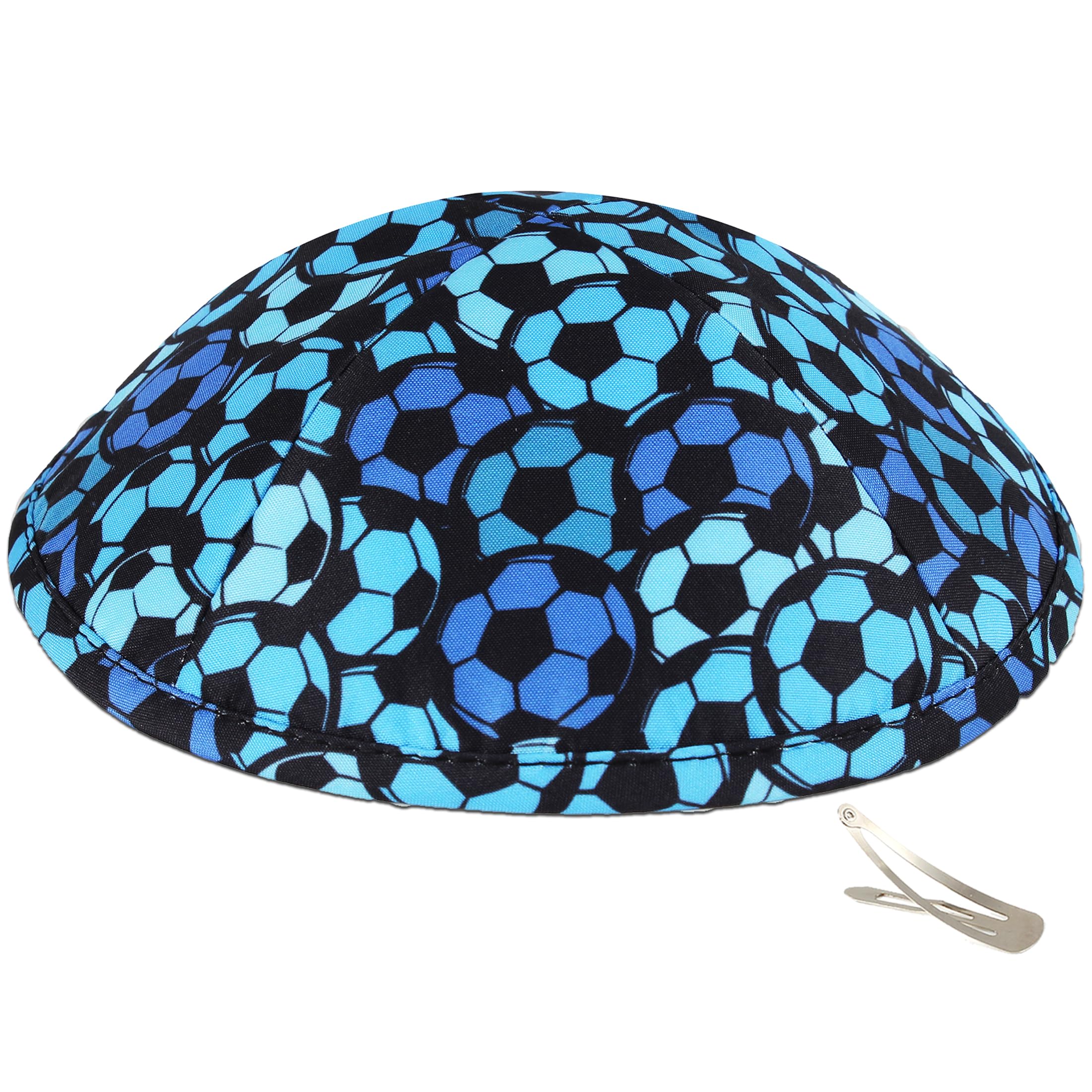 Zion Judaica Sports Kippah Adults & Boys Ballgame Pattern Kippot 6" Skullcap Yamaka for Bar/Bat Mitzvah Chuppah Wedding