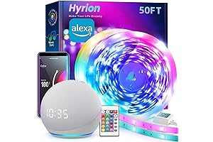 HYRION Smart LED Light Strip: Elevate Your Living Space with Vibrant Hues Controlled by Alexa