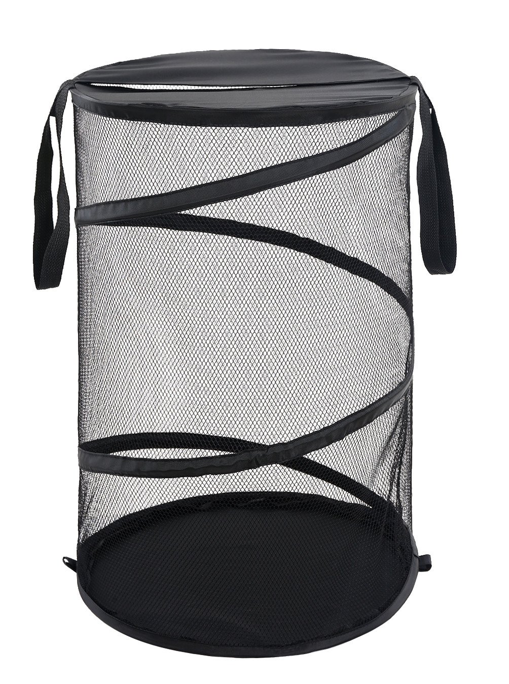 Household Laundry Hamper, Pop-Up, Black