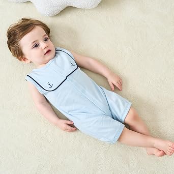 pureborn Baby Boy Romper One-Piece Cotton Outfit Summer Clothes 0-24M
