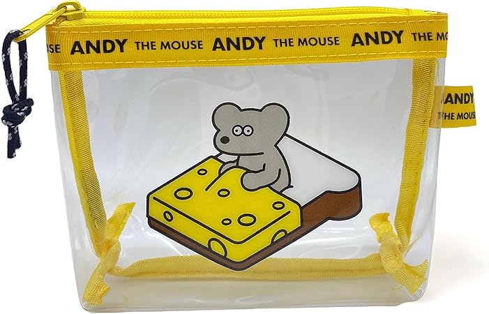 Amazon.co.jp: アンディ(ANDY) ねずみの PVC 舟形ポーチ クリアポーチ