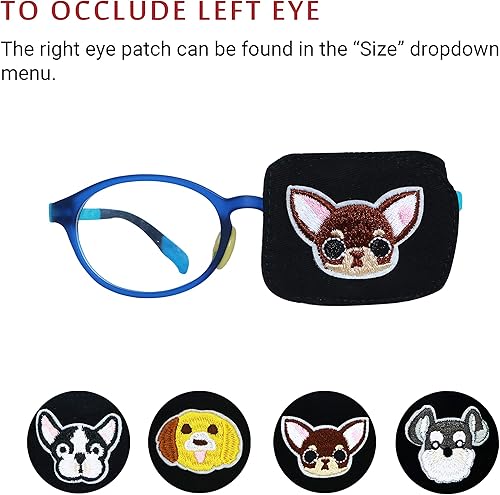 Miniatura 4 de Parche de algodón y seda para ojos izquierdos para niños (ojo izquierdo, globo)