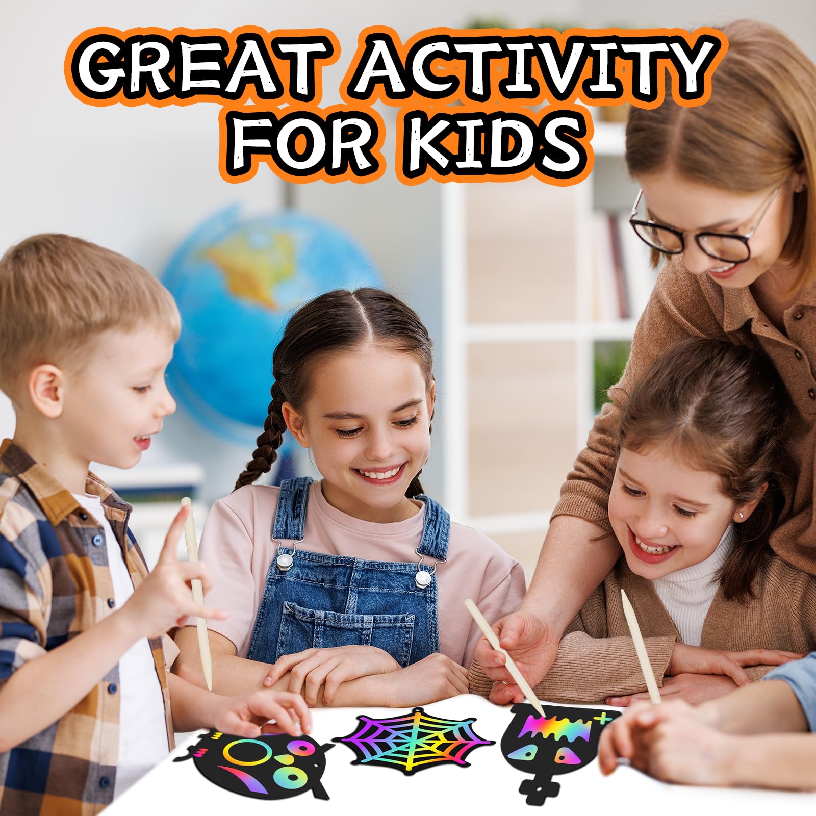 Kit De Arte Con Papel De Aluminio Para Niños - Juego Creativo De Pegar Láminas Brillantes, Actividades Manuales
