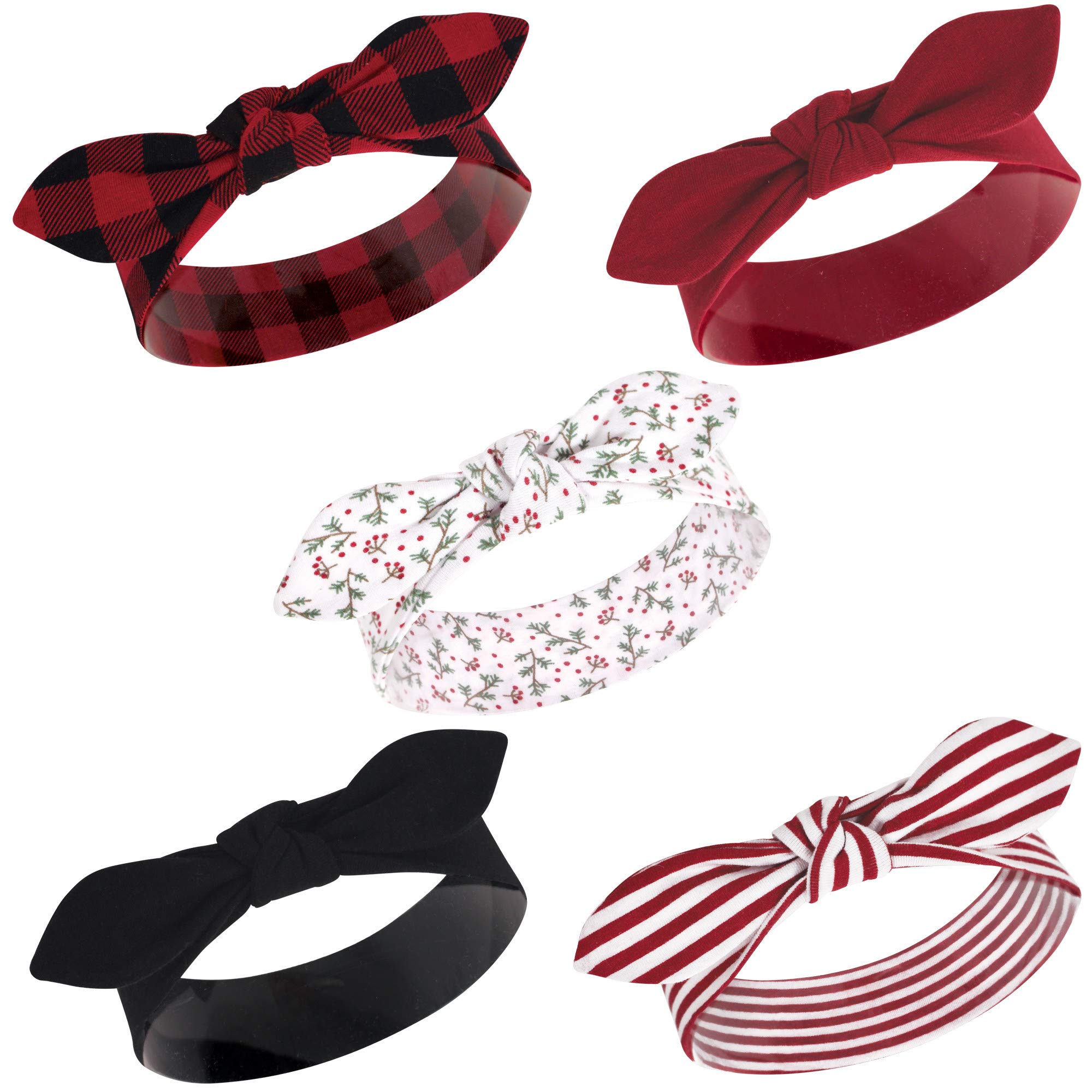 Hudson Baby Cotton and Synthetic Headbands, Size 0-24 Months