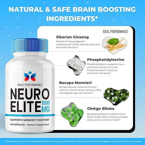 Miniatura 6 de Neuro Elite Capsules, pastillas oficiales de suplemento Neuro Elite para cerebro y memoria, píldoras nootrópicas avanzadas, apoyo para la salud