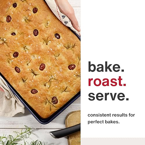 Vista 77 de Zyliss E980197 - Lata antiadherente de base suelta 9.8 in/10 pulgadas Acero al carbono Azul oscuro Lata para pasteles, molde