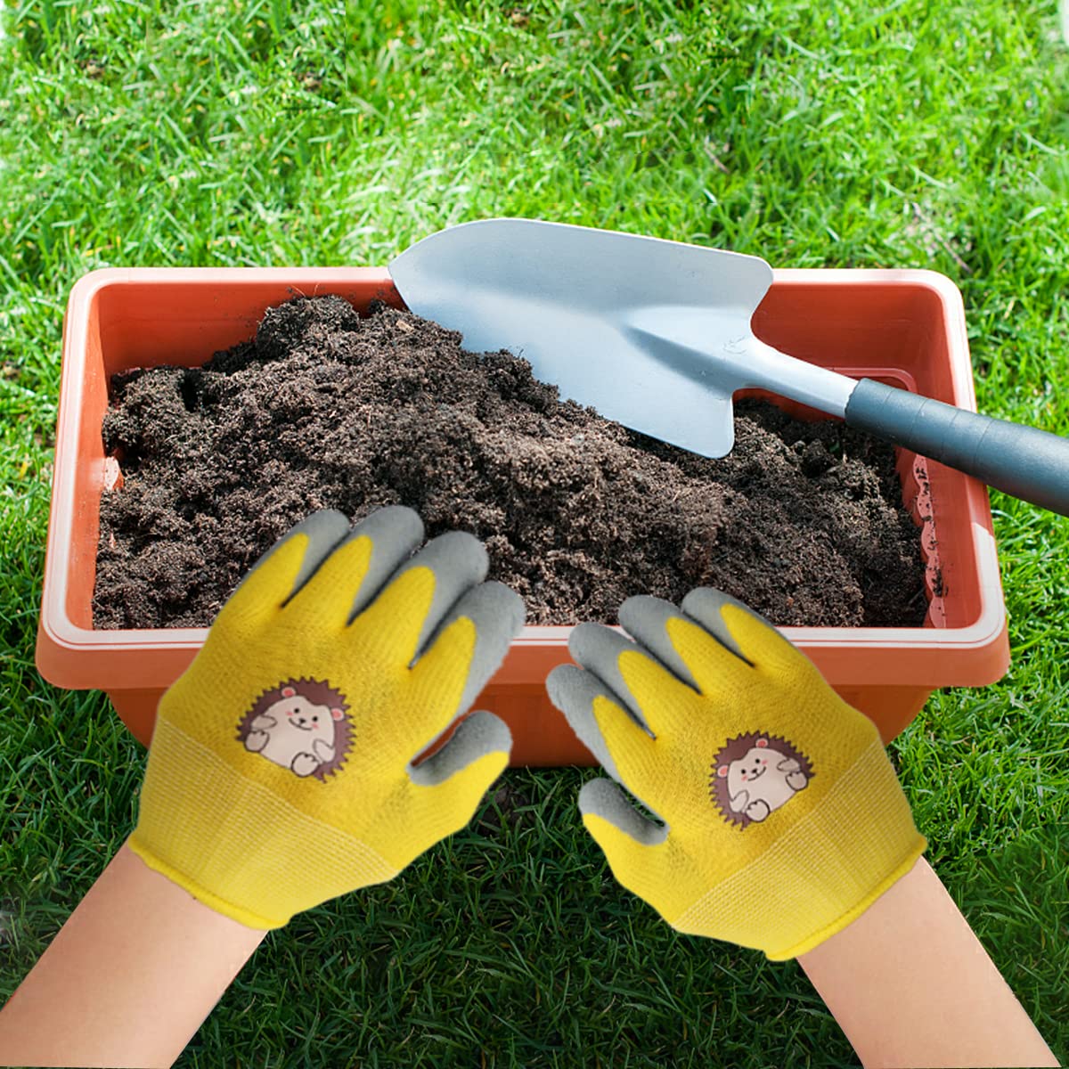 Guanti Da Giardinaggio Per Bambini 3-6 Anni - Guanti Protettivi In Poliuretano Per Lavori All'Aperto - Foto 9