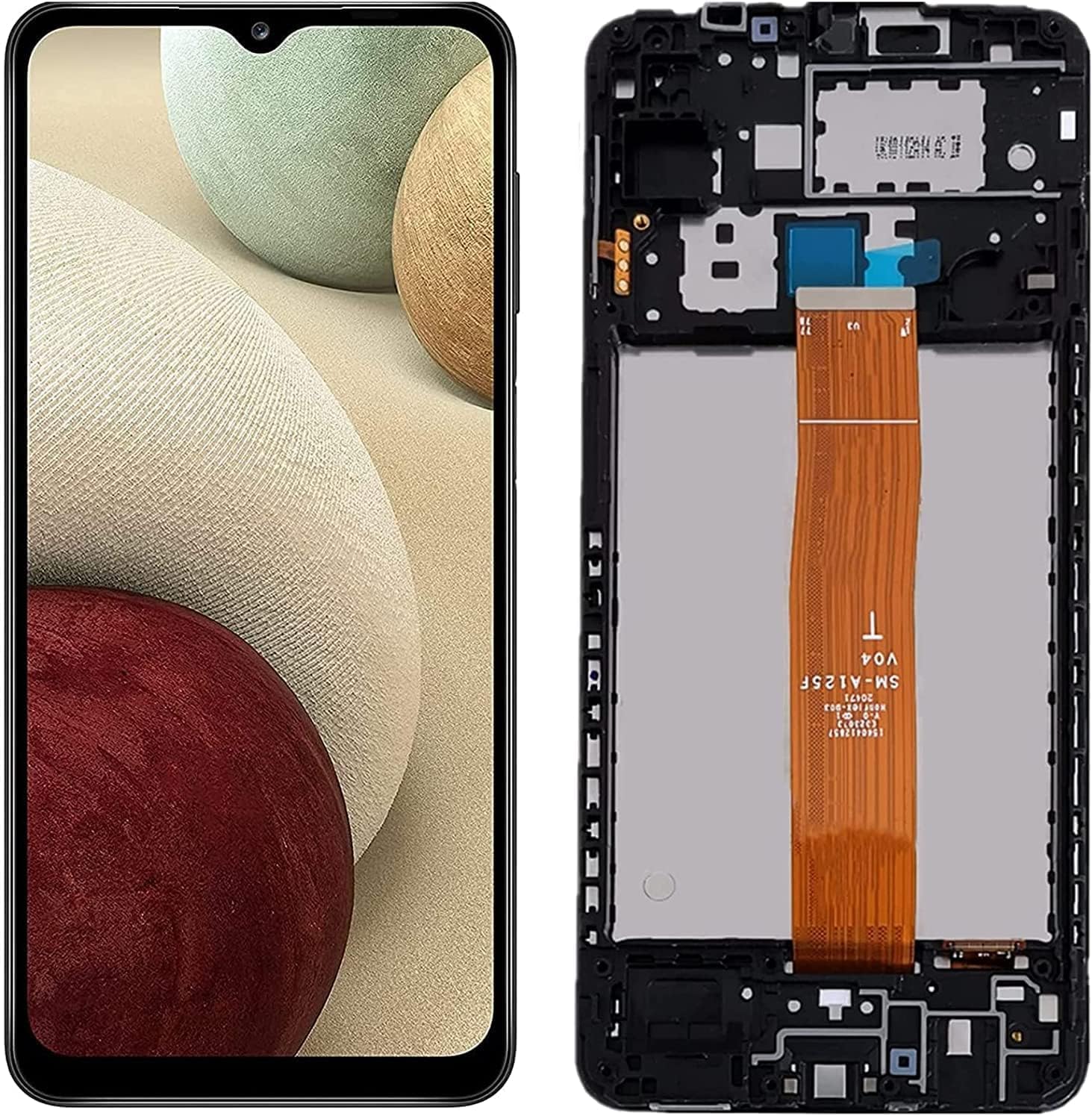 ZOETEC Écran de Rechange pour Samsung Galaxy A12 A125 SM-A125F A125M A125N A125F/DSN A125U 6,5" LCD Tactile Digitizer Assemblée complète avec Cadre Outils de réparation (ne Convient Pas pour A127)