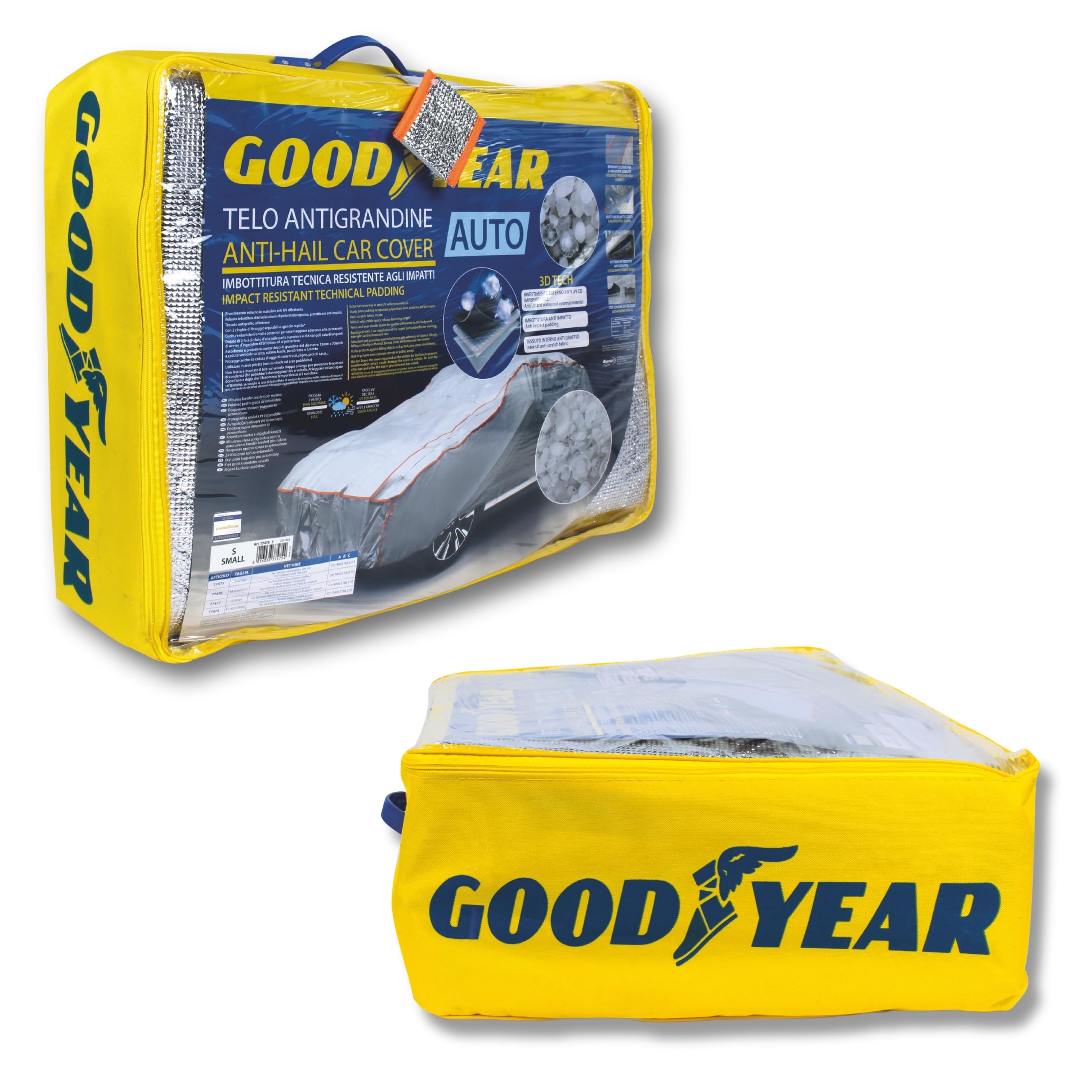 Goodyear Autoabdeckung, Hagelschutz, Hagelschutz, für Auto und SUV, UV-Schutz, wasserdicht, Hagelschutz, Größe S