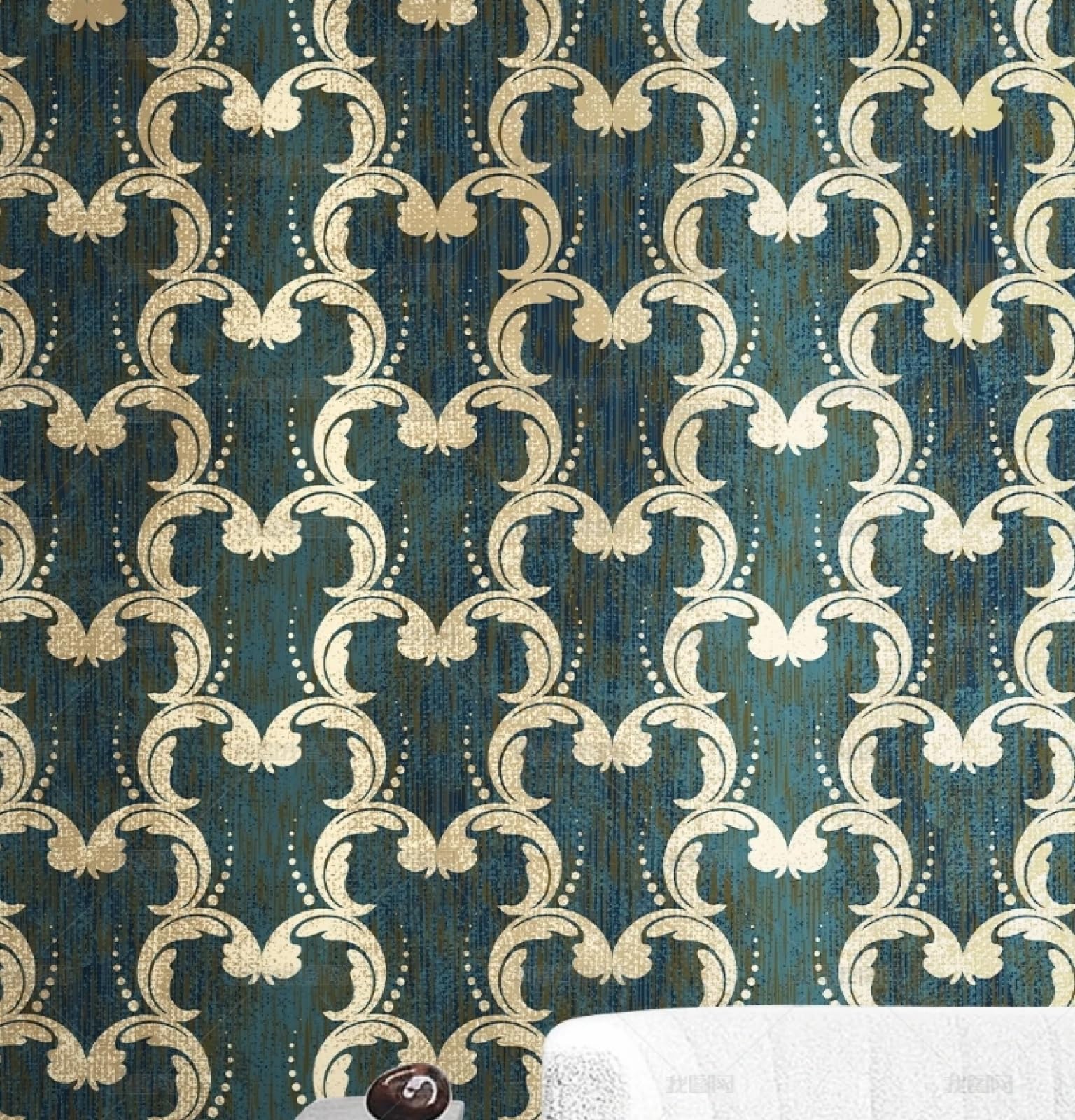 Papier peint autocollant retro herbe 45x600cm pour meuble salon