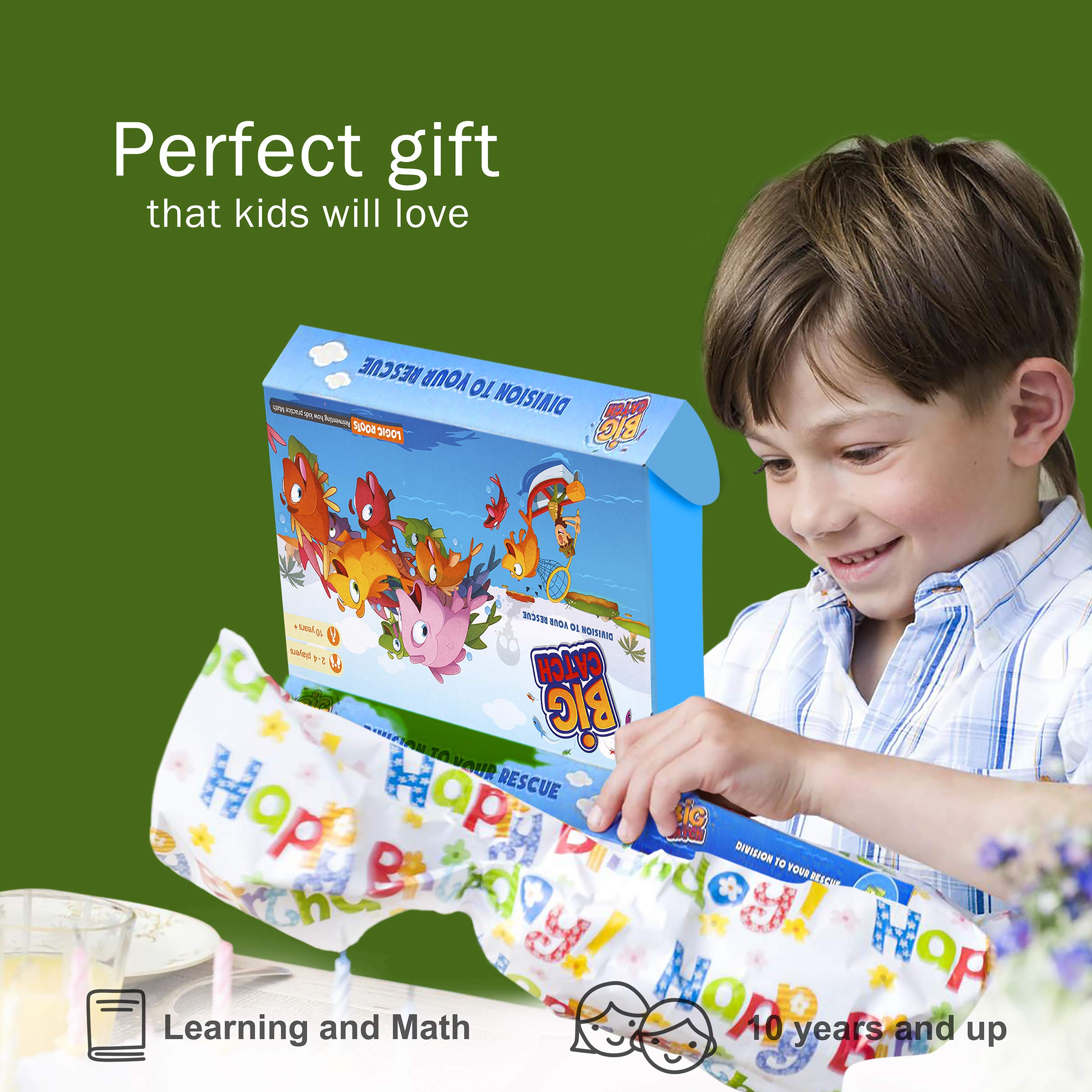 LogicRoots Big Catch Division Game with Remainder Fun Math Board Game