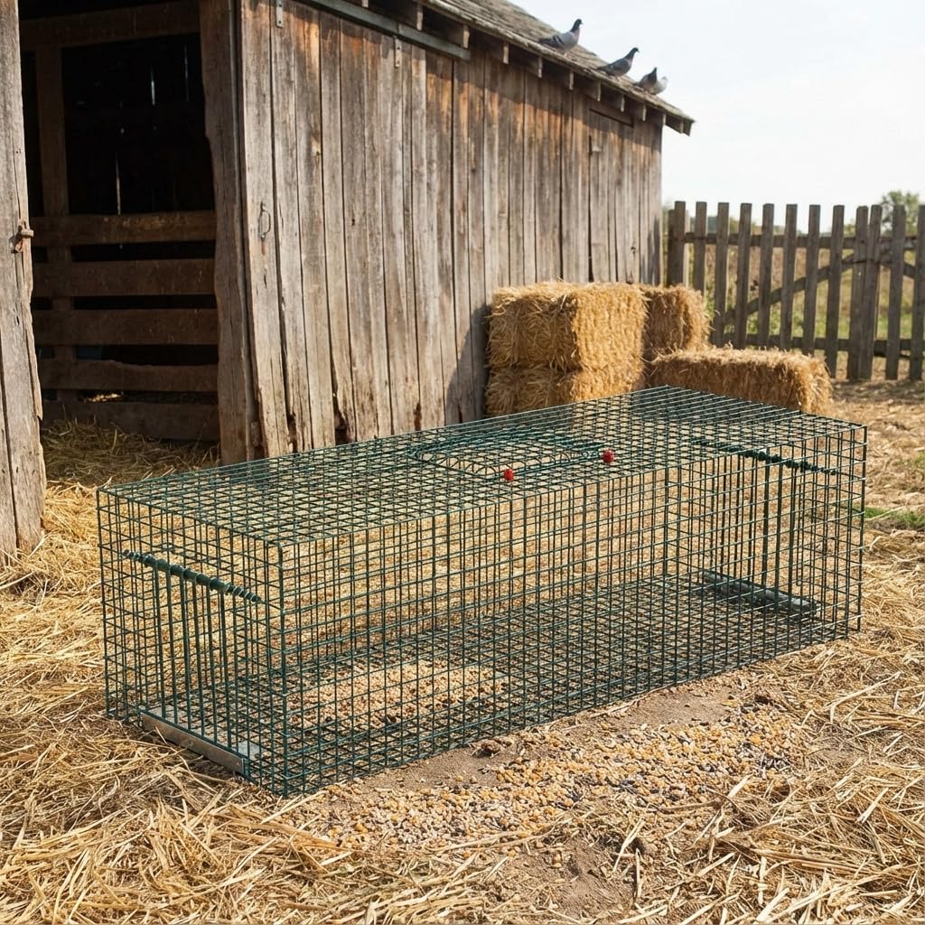 Suinga Jaula para Atrapar Palomas, Jaula Trampa para Animales Vivos, Pájaros, 103x42x32 cm - Trampa para Palomas