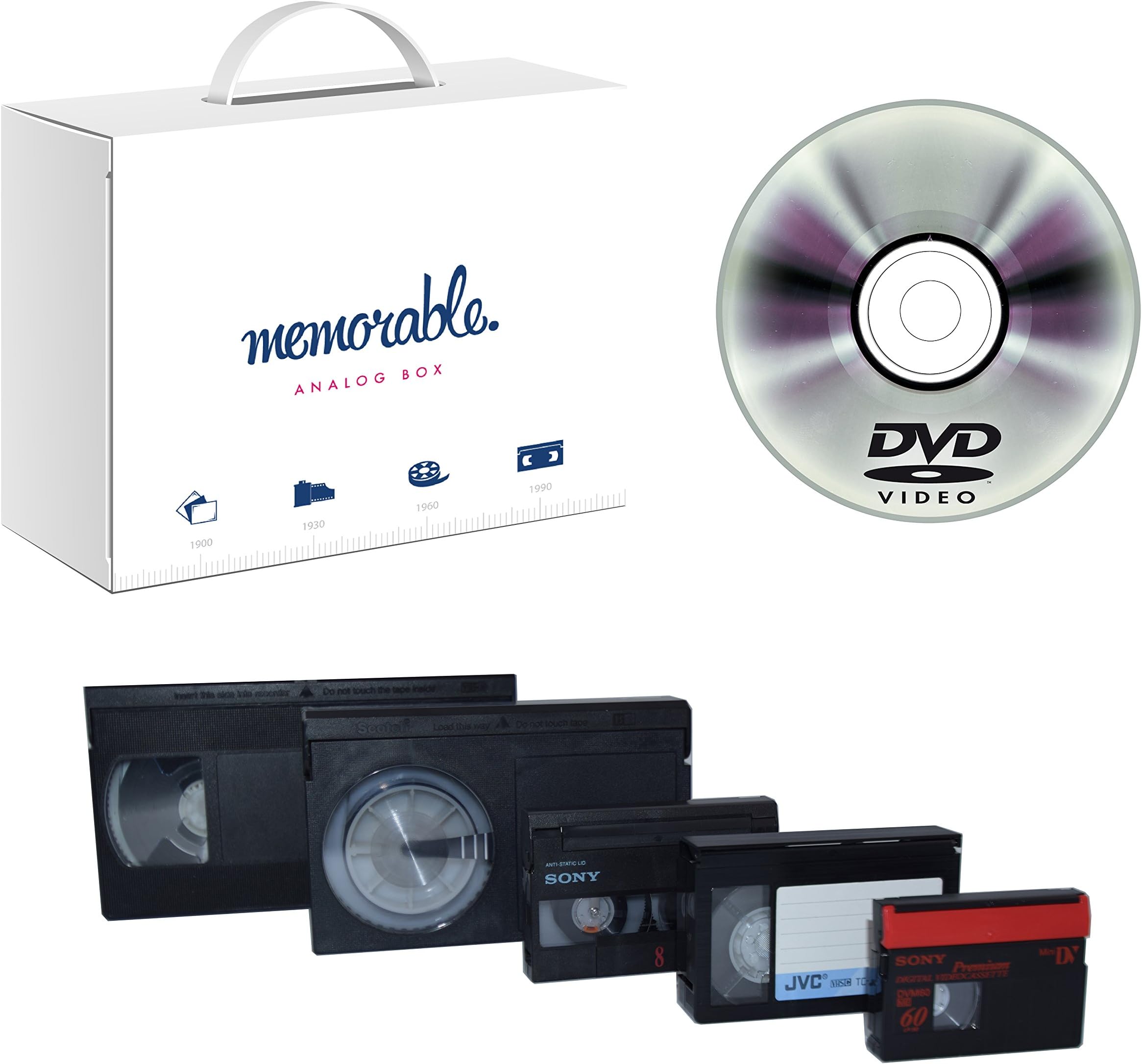 Memorable Video Transfer Service (VHS, 8mm, Hi-8, MiniDV) to DVD - 4 Tapes