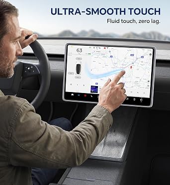 Screen Protector Compatible with Tesla Model Y Juniper 2025 & Model 3 (2024-2026), Scratch-Resistant, Anti-Fingerprint, 15.4 Inch + 8 Inch Screen Protector Front and Rear 9H Glass Screen