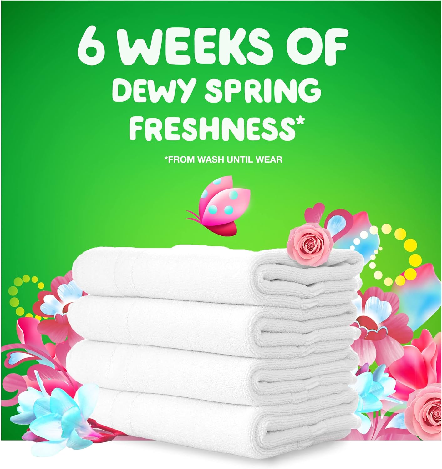 Gain + Aroma Boost Liquid Laundry Detergent, Spring Daydream Scent, 61 Loads, 88 fl oz, HE Compatible (Pack of 5)