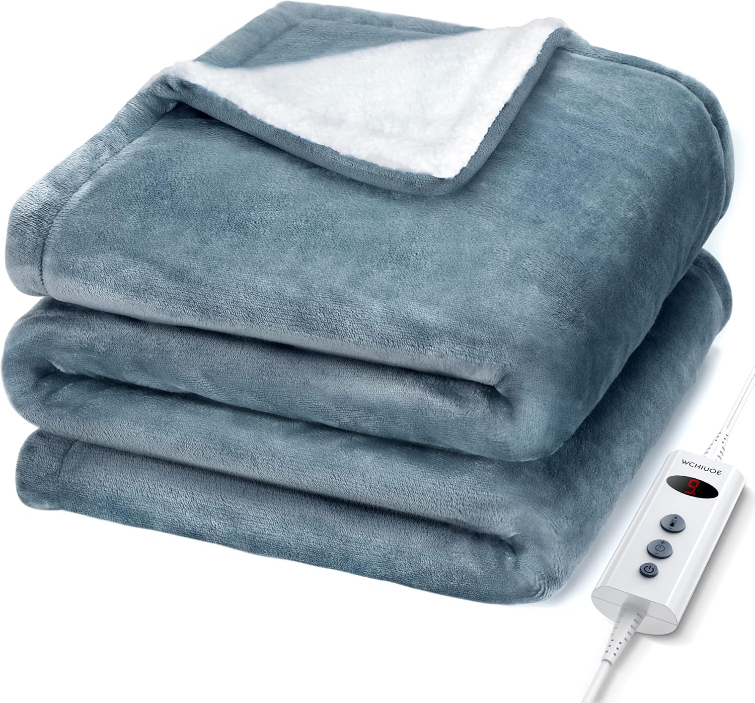 Wchiuoe Heated Blanket, 62"x84" 10 Heating Levels & 2-10H Auto Off Electric Blanket, Machine Washable Soft Flannel Fast Heating Throw Blanket for Bedroom Office Couch… : Home & Kitchen