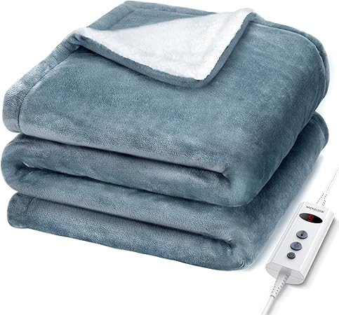 Review Wchiuoe Heated Blanket, 10 Heating Levels, 9H Auto Off Electric Blanket Throw, Machine Washable, Soft Flannel Sherpa, Fast Heating Blankets for Bedroom Office Couch Review Wchiuoe Heated Blanket, 10 Heating Levels, 9H Auto Off Electric Blanket Throw, Machine Washable, Soft Flannel Sherpa, Fast Heating Blankets for Bedroom Office Couch
