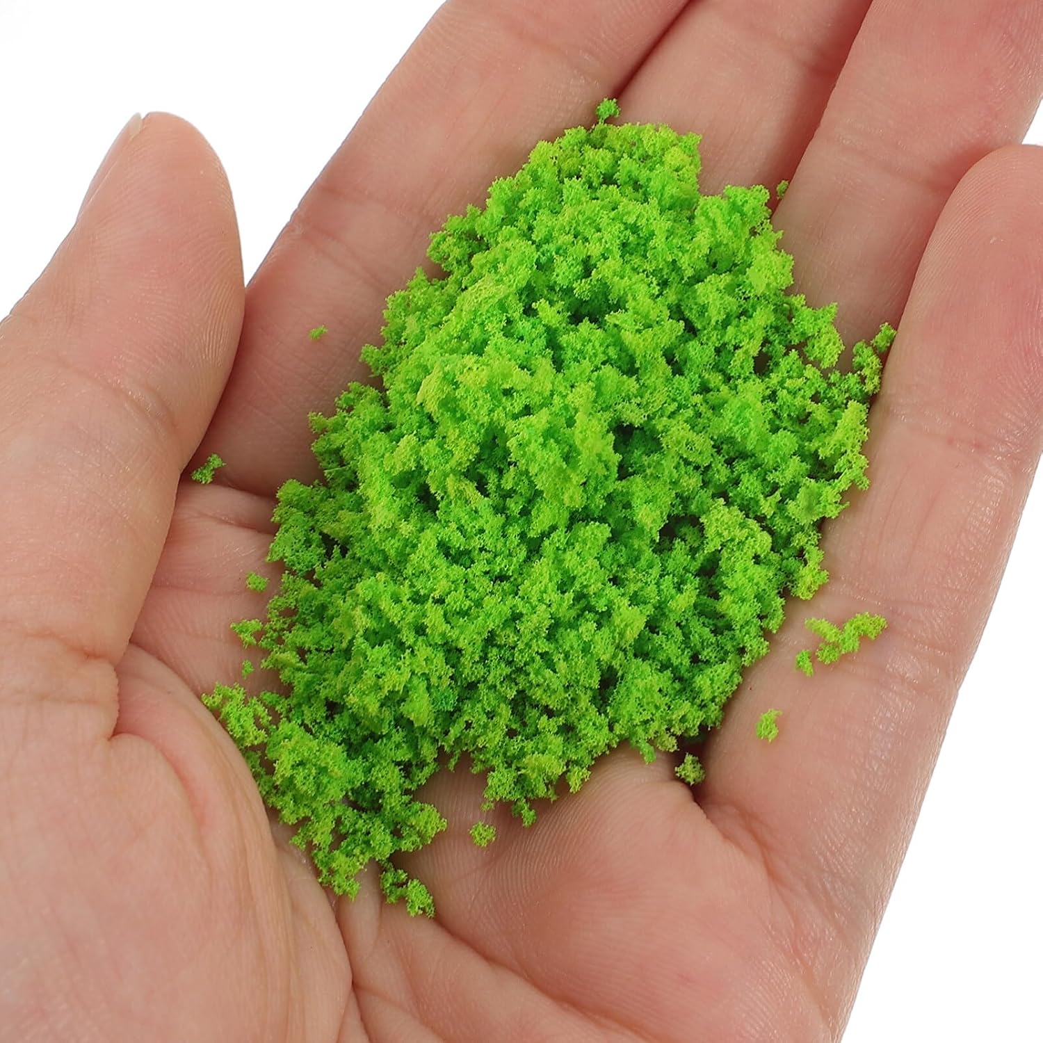 Gadpiparty 400ml Realistic Grass Scatter - Miniature Terrain Powder for Fairy Gardens, Model Railways - Light Green DIY Fake Moss, Flocking for Diorama & Wargaming