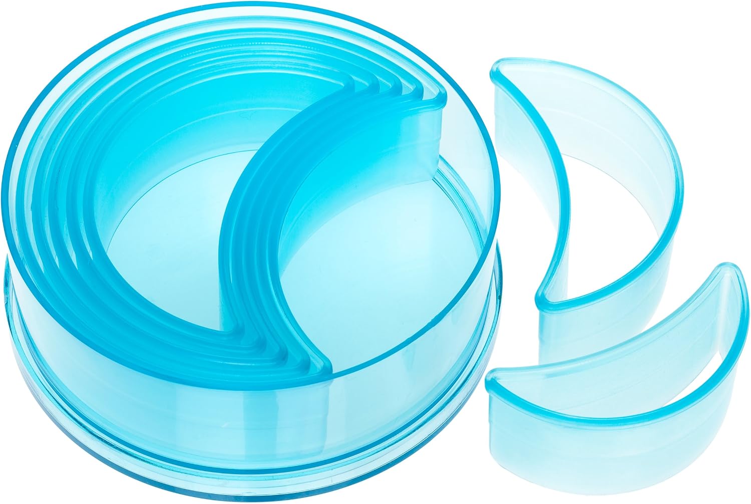 Ateco Plain Edge Star Cutter Set in Graduated Sizes, Durable, Food-Safe Plastic, 5 Pc Set