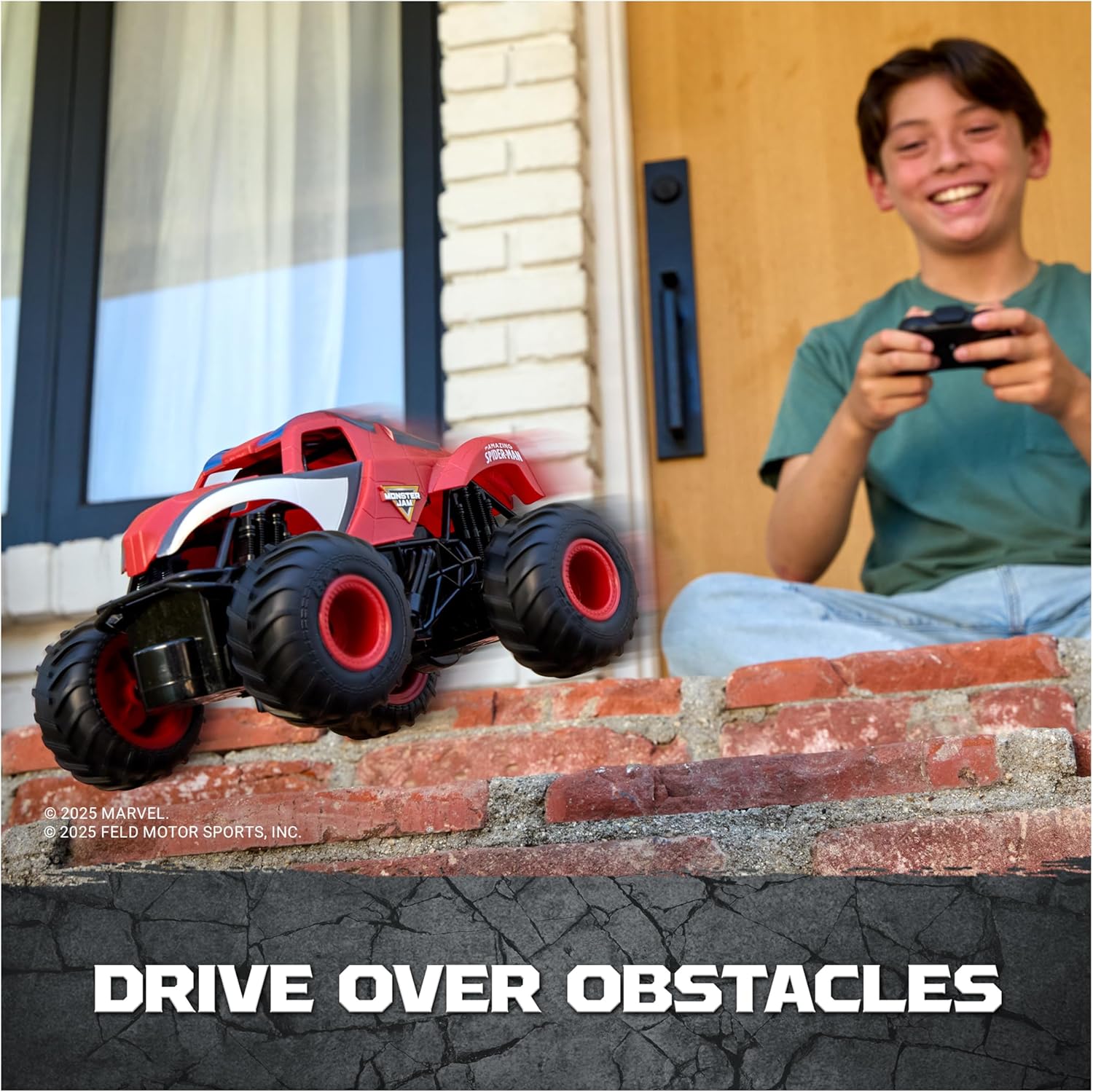 Monster Jam, Marvel The Amazing Spider-Man RC Monster Truck, 1:24 Scale, Kids Toys for Boys and Girls Ages 4 and up
