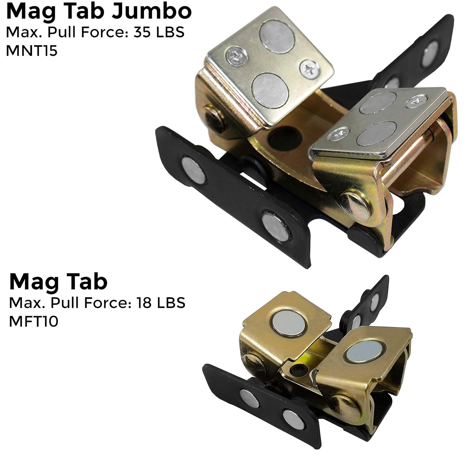Adjustable Magnetic Tab Holder, Vertical/Horizontal Tab Holding, Adjustable V-Pads, Max Pull Force: 18 LBS, Tack Welding Tool, Patented Design, MFT10 (Pack of 2)