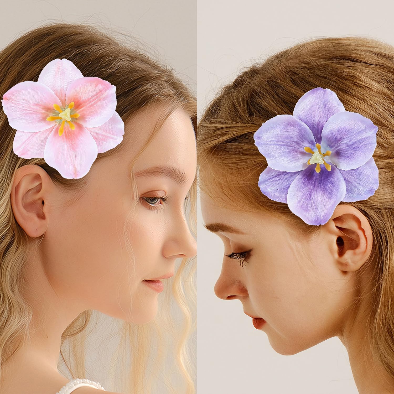 Amazon.com : 10pcs/set Tropical Flower Hair Clips Multi  display picture 2