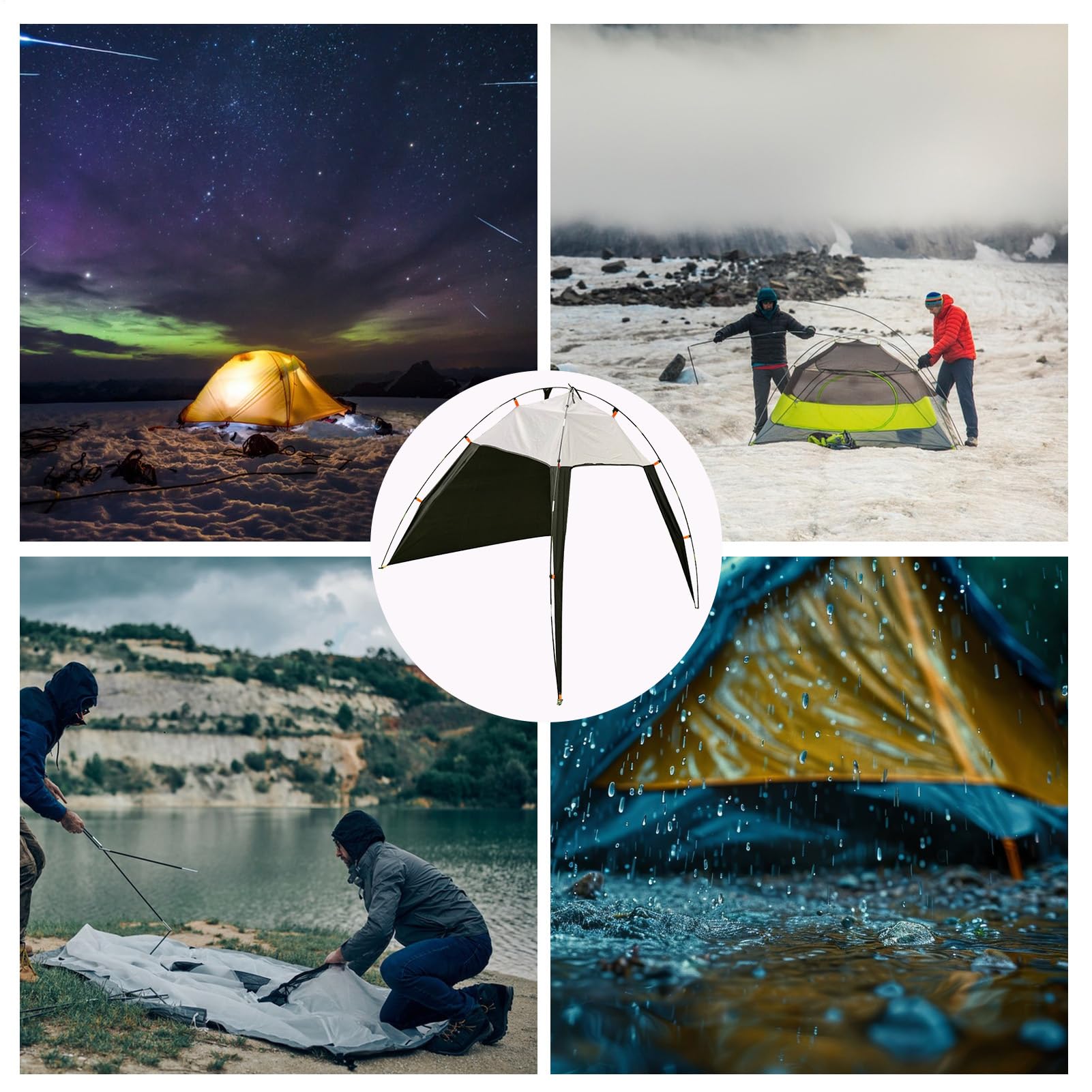 Pare-Soleil de Camping, Housse légère et Portable, imperméable, Pliable, pour l'extérieur, Voyage, randonnée, pêche, randonnée, Camping, Protection 210 x 230 x 160 cm