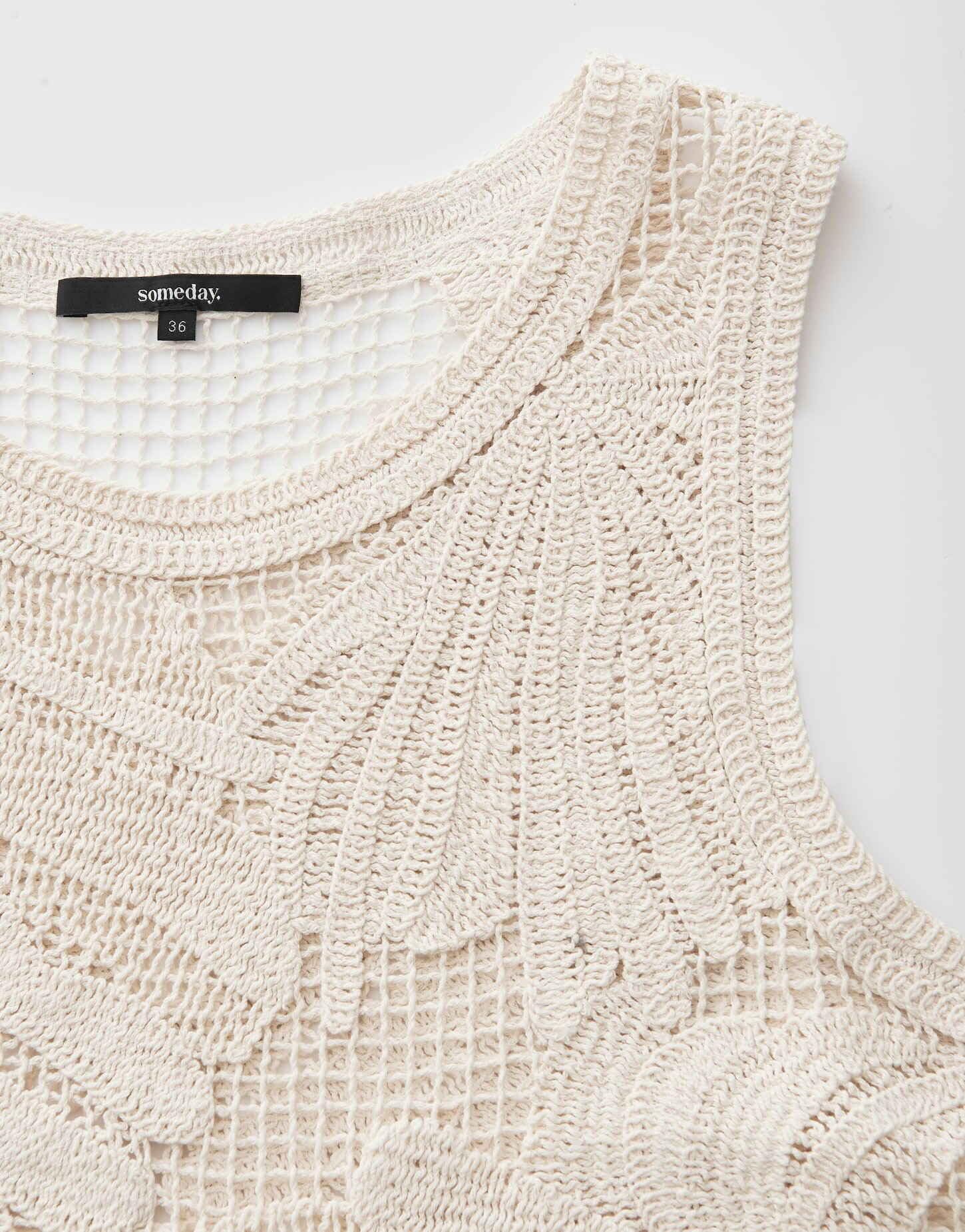 someday Damen Sweatshirt | Häkeltop aus nachhaltigem BCI Cotton Slim Fit