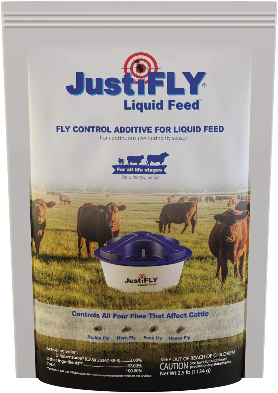 JustiFLY Liquid Feed Cattle Fly Control, 2.5 lb Controls