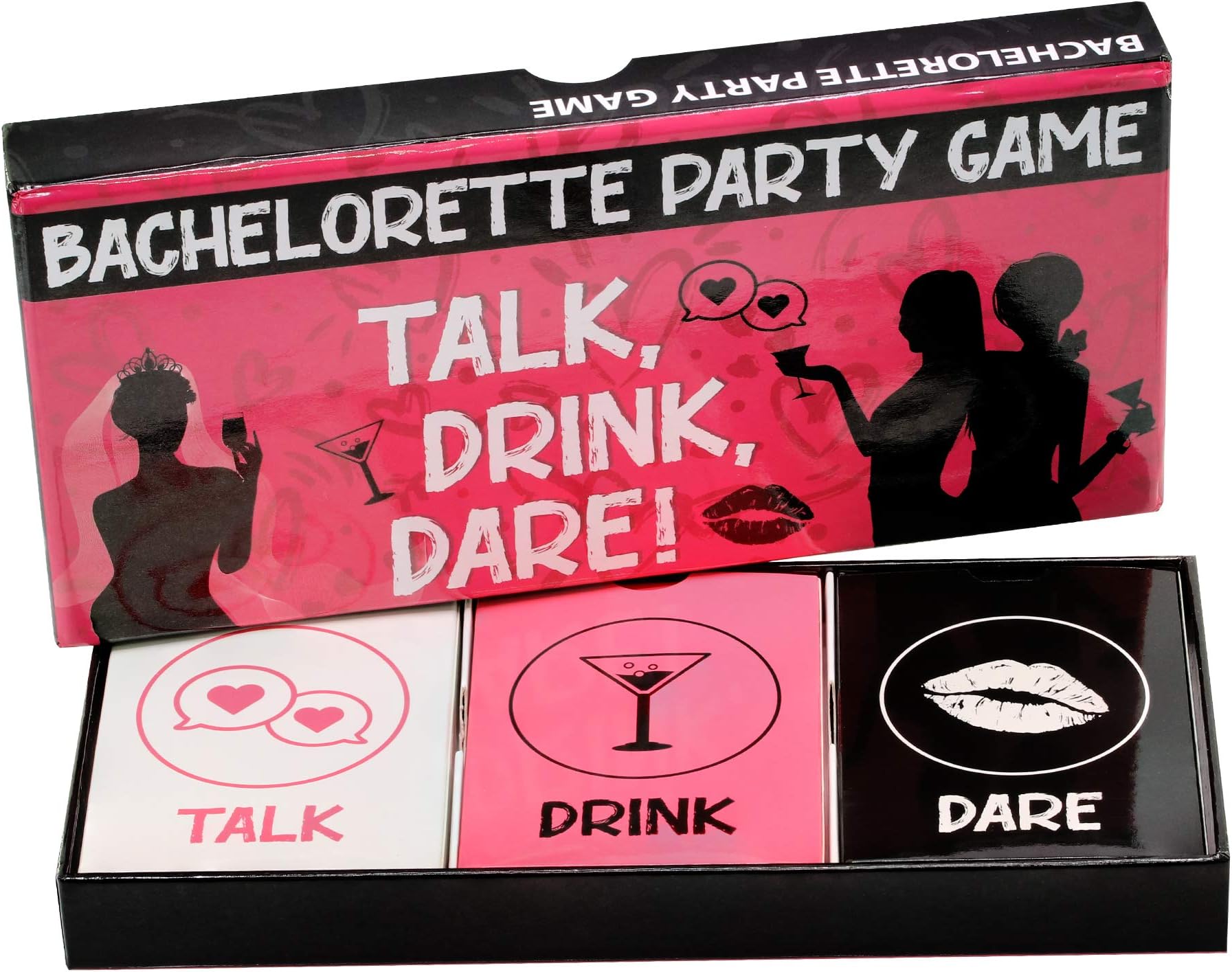 ARTAGIA Bachelorette Party Games | 3-in-1 Game to Celebrate the Bride to Be | Fun Drinking Games and Dares for Girls’ Night Out! | Essential Bachelorette Party Supplies/Girls Night Out Party Supplies