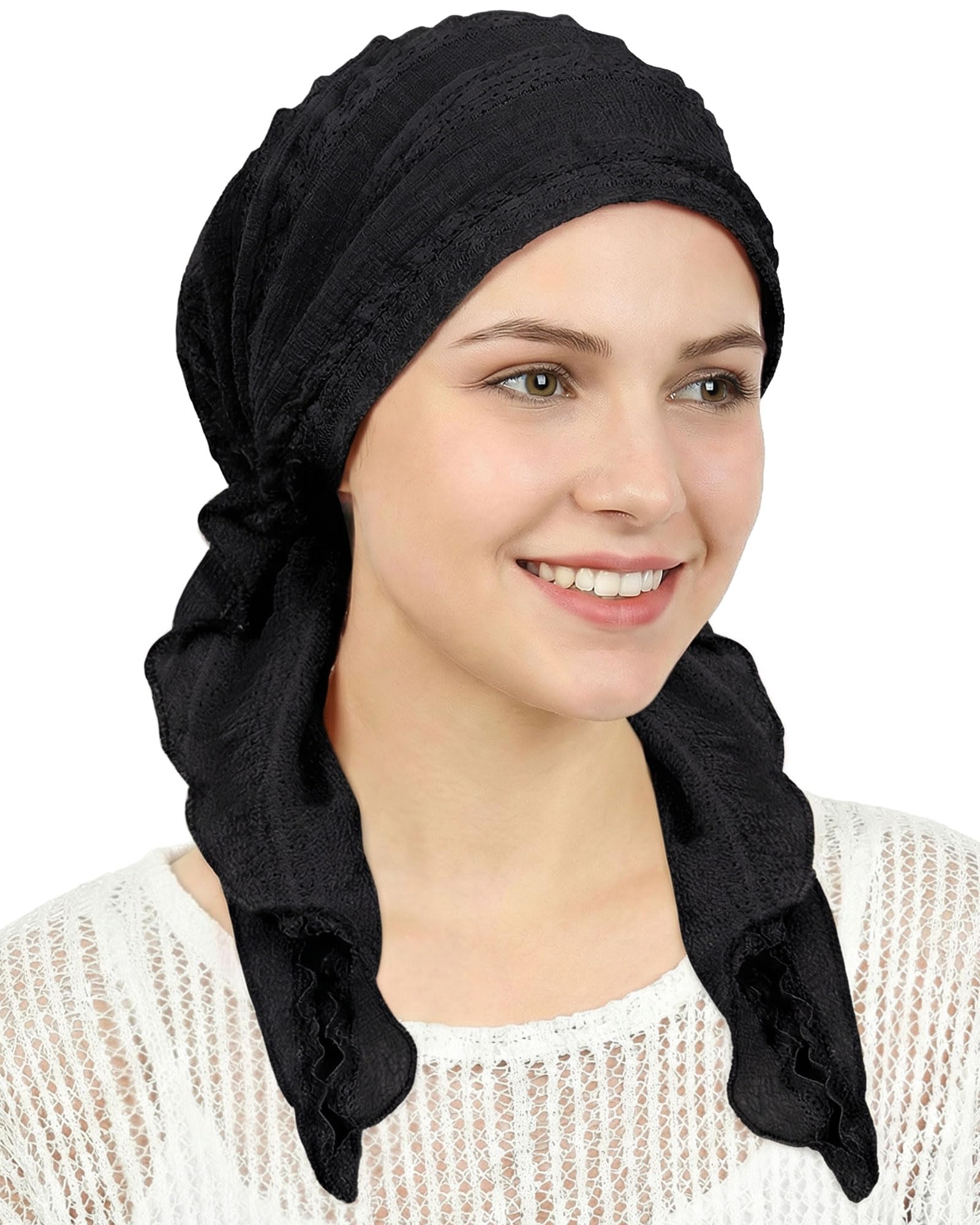�️ beauty YFJH Women Stretch Cotton Print Sleep Turban Hat Headwear Scarf Chemo Beanie Cap for Cancer Hair Loss — beauty deal on Shopping With Noya