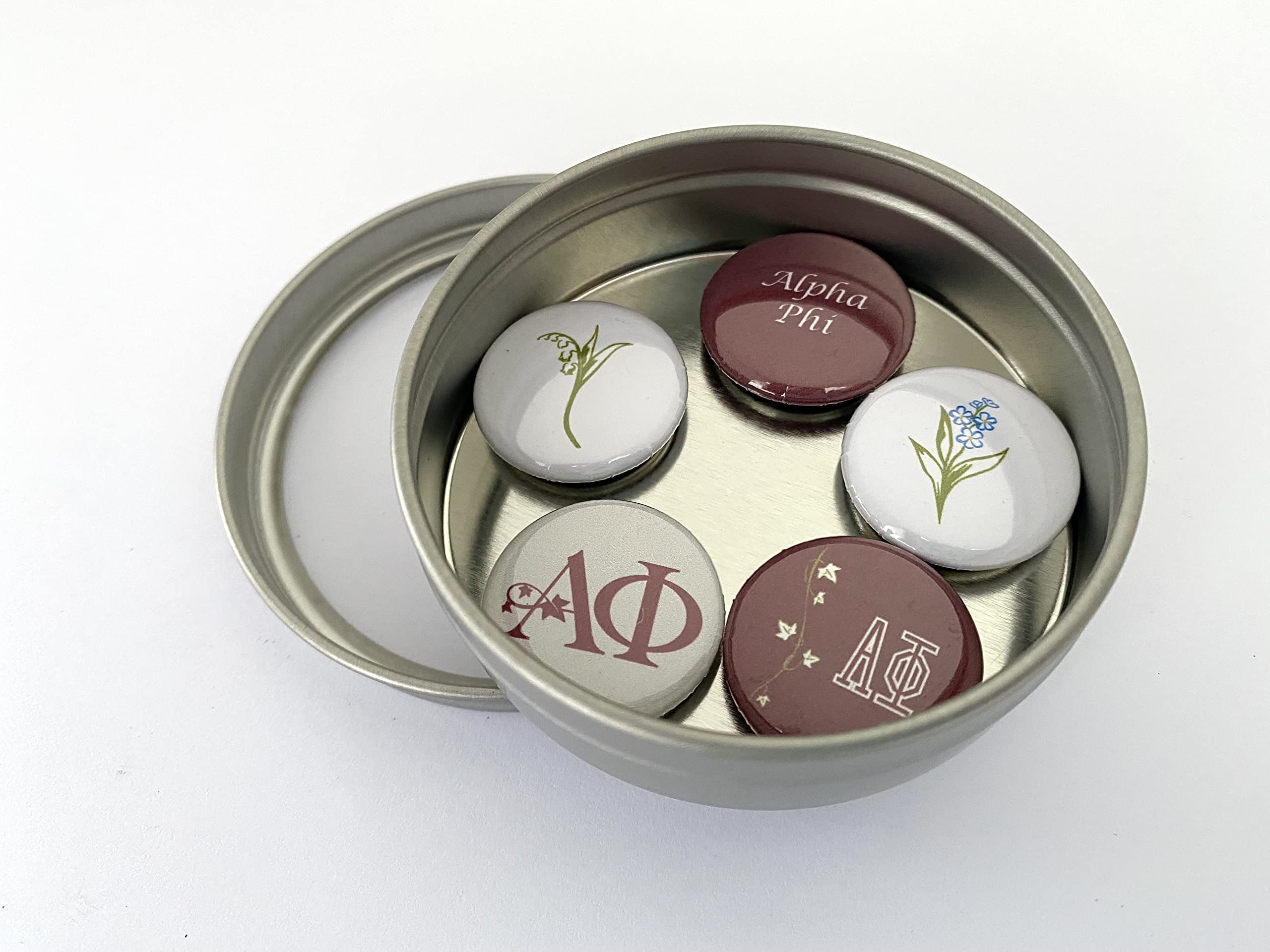 Alpha Phi 5 Magnet Set