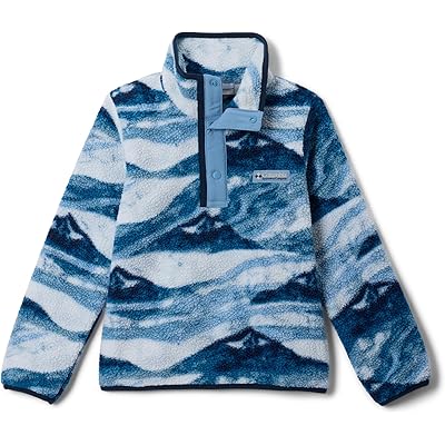 Пальто Columbia Kids Helvetia II Printed Half Snap Fleece (Little Kid/Big Kid) crushed blue sisters/everblue