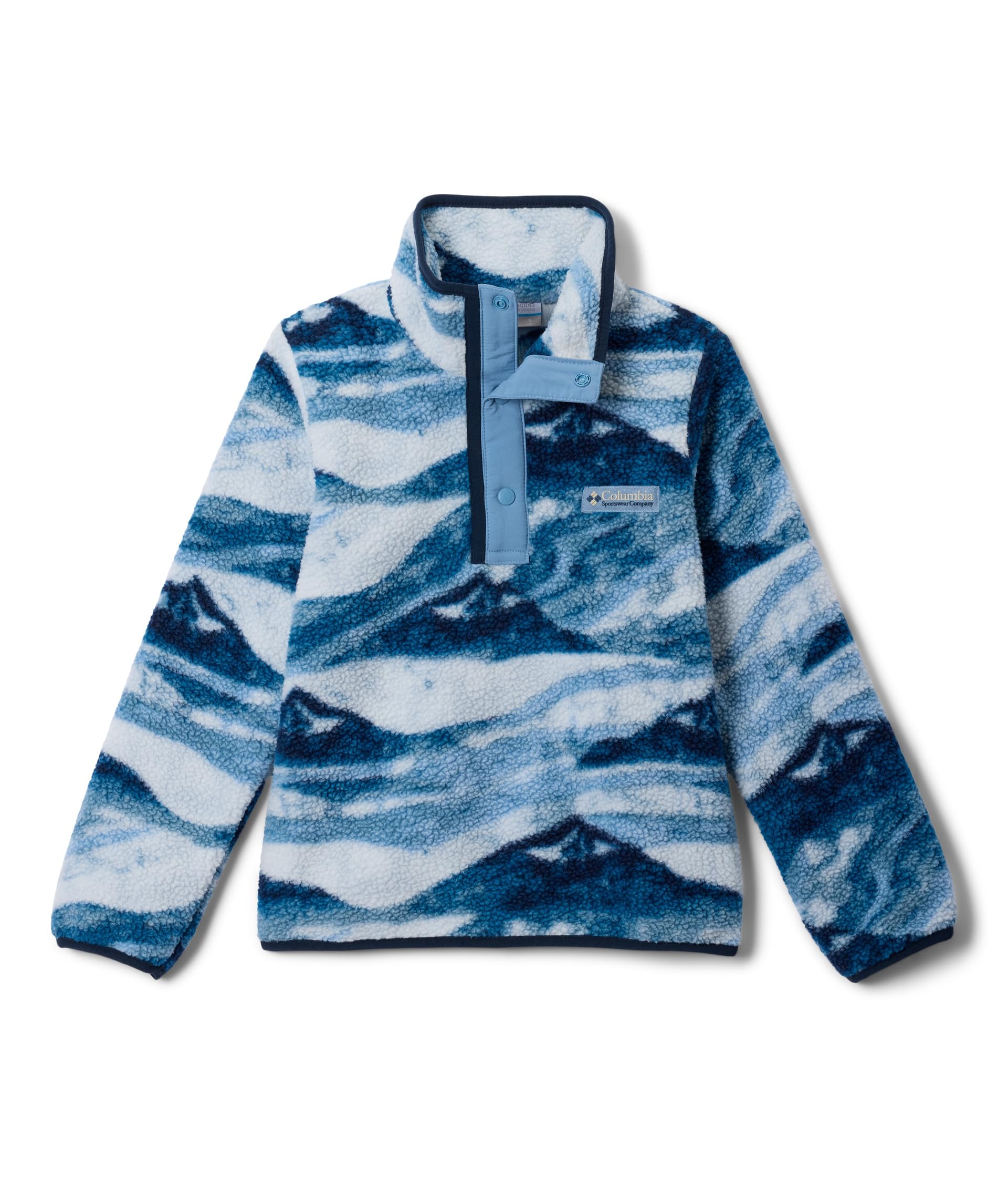 Columbia Helvetia II Printed Cropped Half Snap Everblue Sisters Rain Forest Women's fleeces
