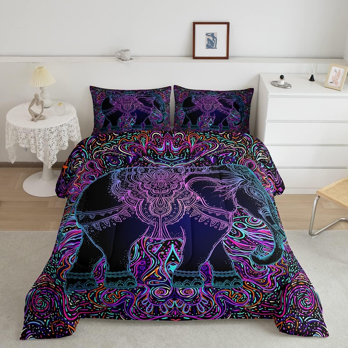 Erosebridal Elephant Comforter Set Full Size Safari Animal