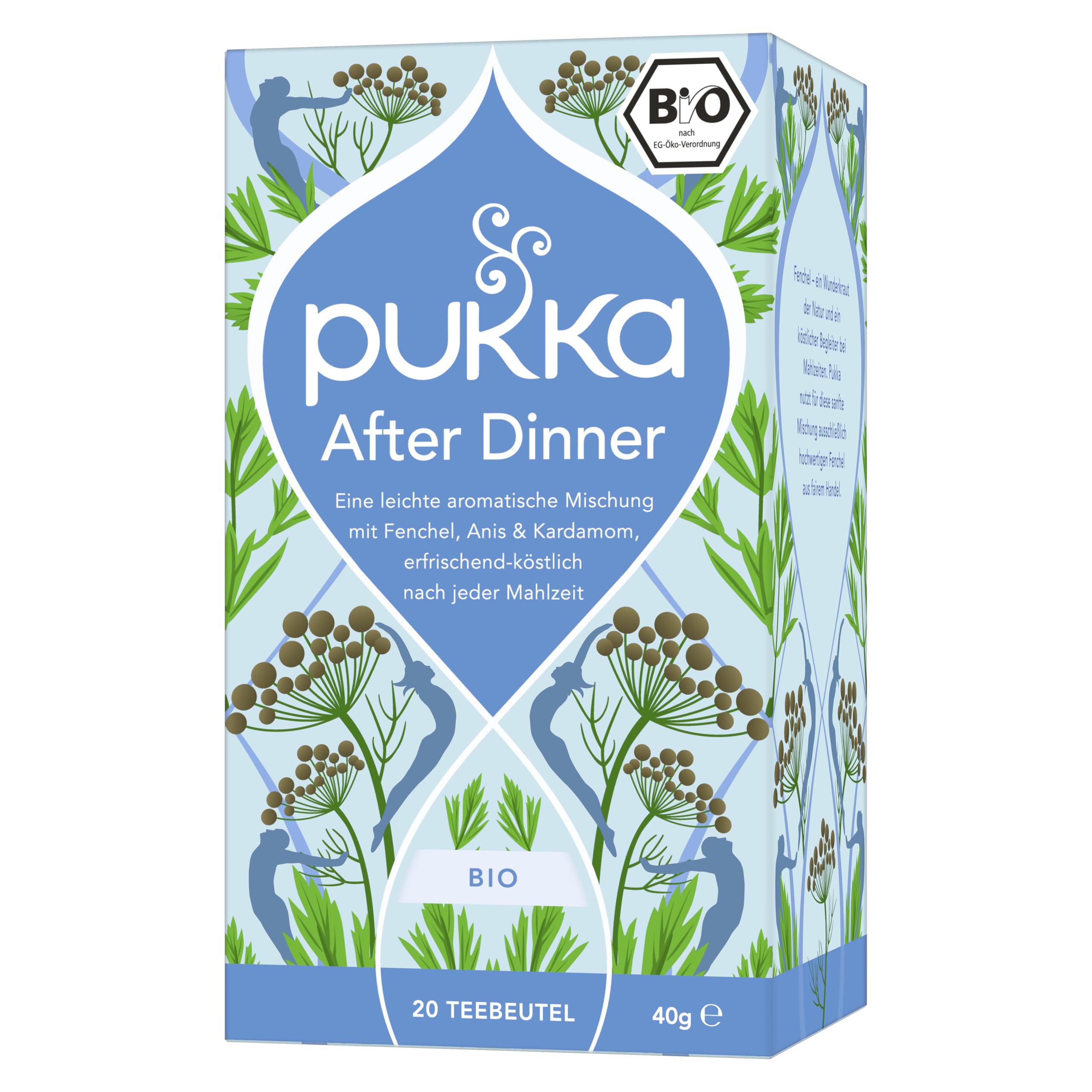 Pukka | Bio-Kräutertee „After Dinner“ | Anissamen, Fenchel, Kardamom und Kurkuma | Für dein inneres Strahlen | 1er Pack | 20 Teebeutel
