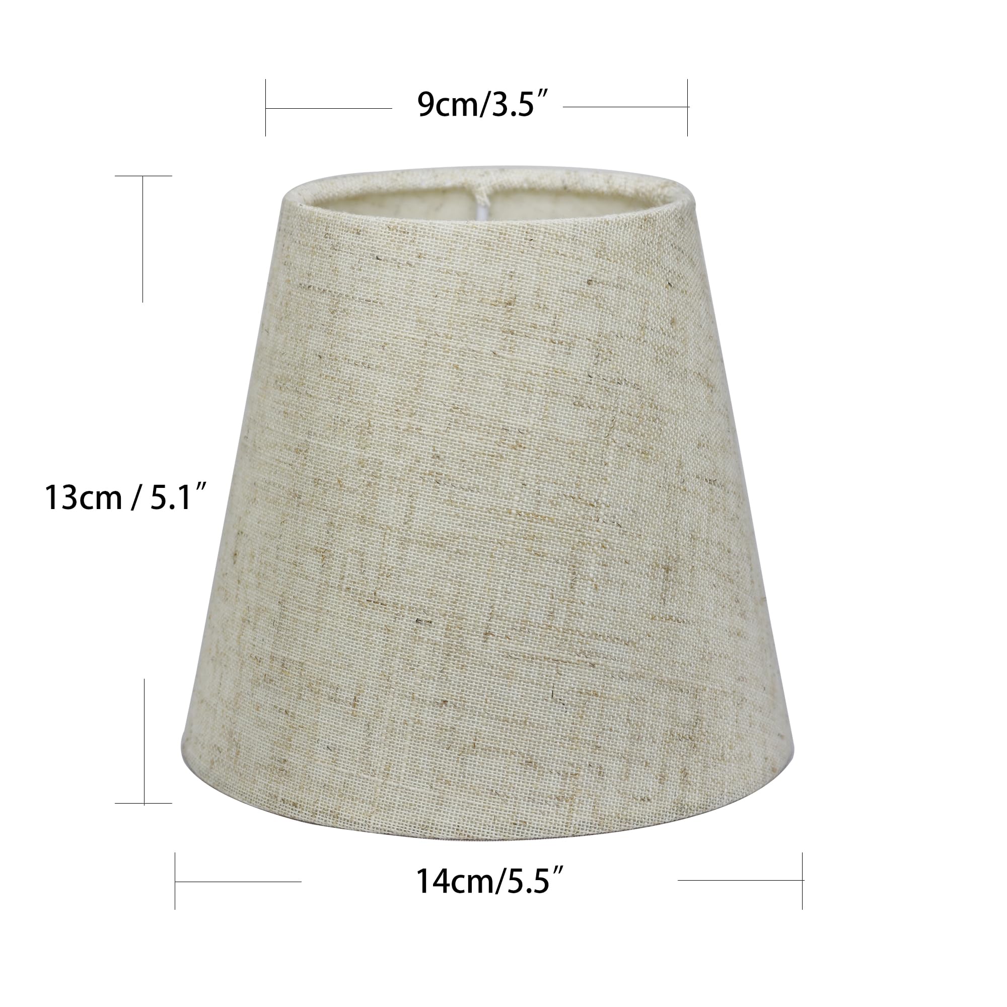 Sinta 5.5 inch E14/E27 Pantalla de lámpara Tela Coolie Moderna para Candelabro,lámpara de pared Vertical,Lámpara de Mesa Pequeña,Lámpara de Vela,Linen