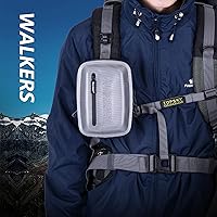 Vista 5 de WILD HEART Bolsa pequeña hermética e impermeable para medicamentos/teléfono/bolso de monedero - colgar en la cintura (gris), Gris, Deportes acuáticos