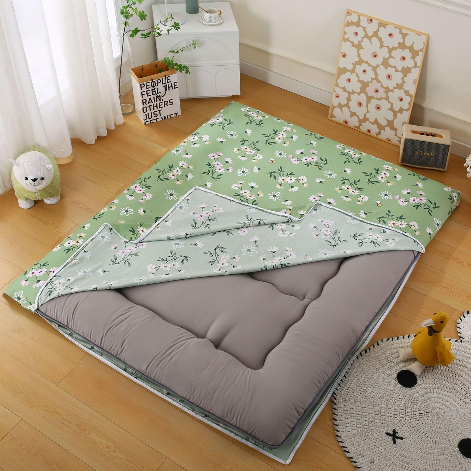 Funda de colchón de futón para camas de suelo estilo zen