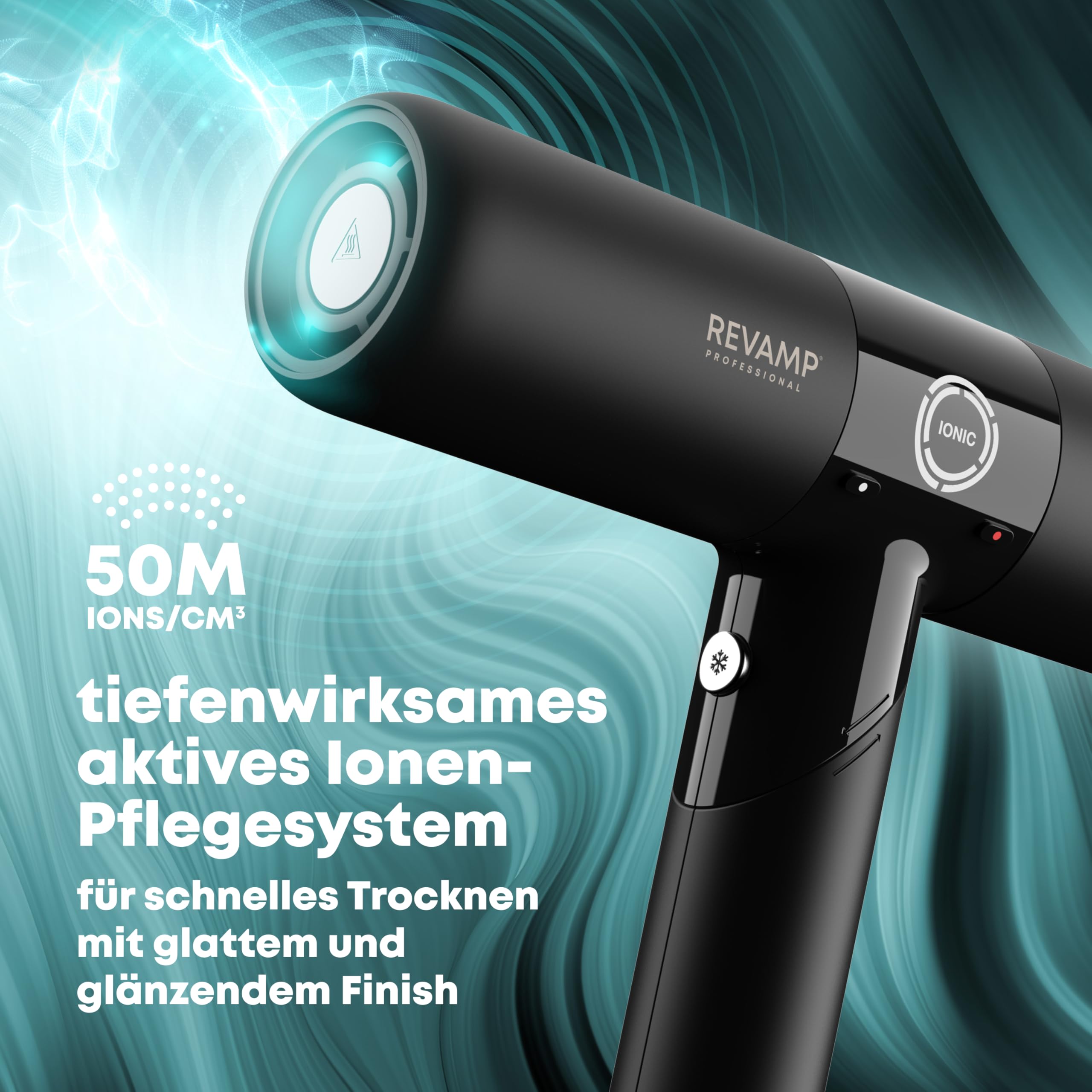 Revamp iGen Progloss professionelle SUPERLITE Haartrockner – 2 Stylingdüsen, 1 Diffusor-Aufsatz, 4 Hitze- und 3 Geschwindigkeitsstufen – Ein Leichtgewicht für unterwegs