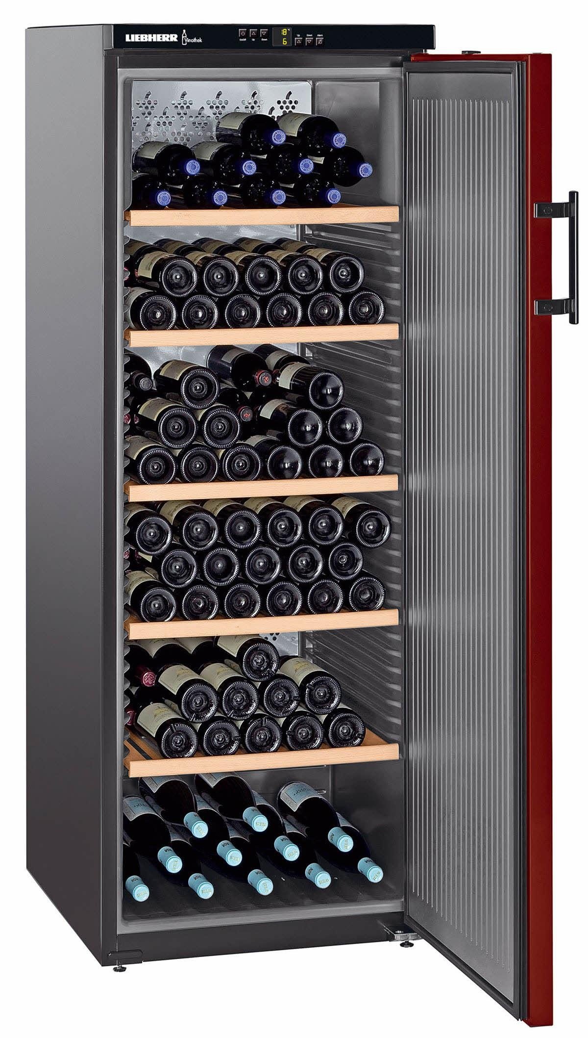 Liebherr WTr 4211 Vinothek Libera installazione Cantinetta termoelettrica Nero, Acciaio inossidabile 200bottiglia/bottiglie A cantina vino
