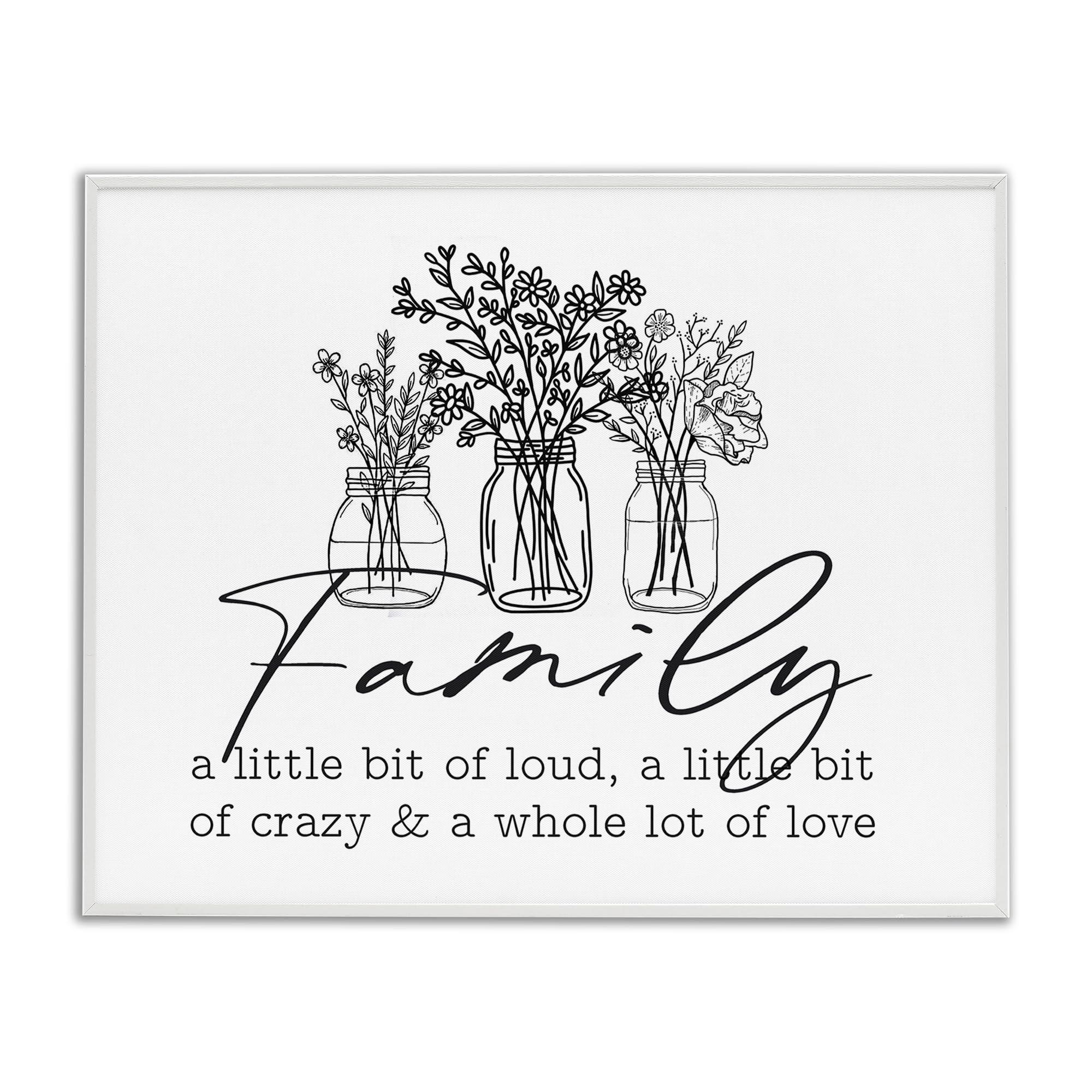 'Heartwarming Family Phrase Botanical Blossoms'| Framed Giclee Art